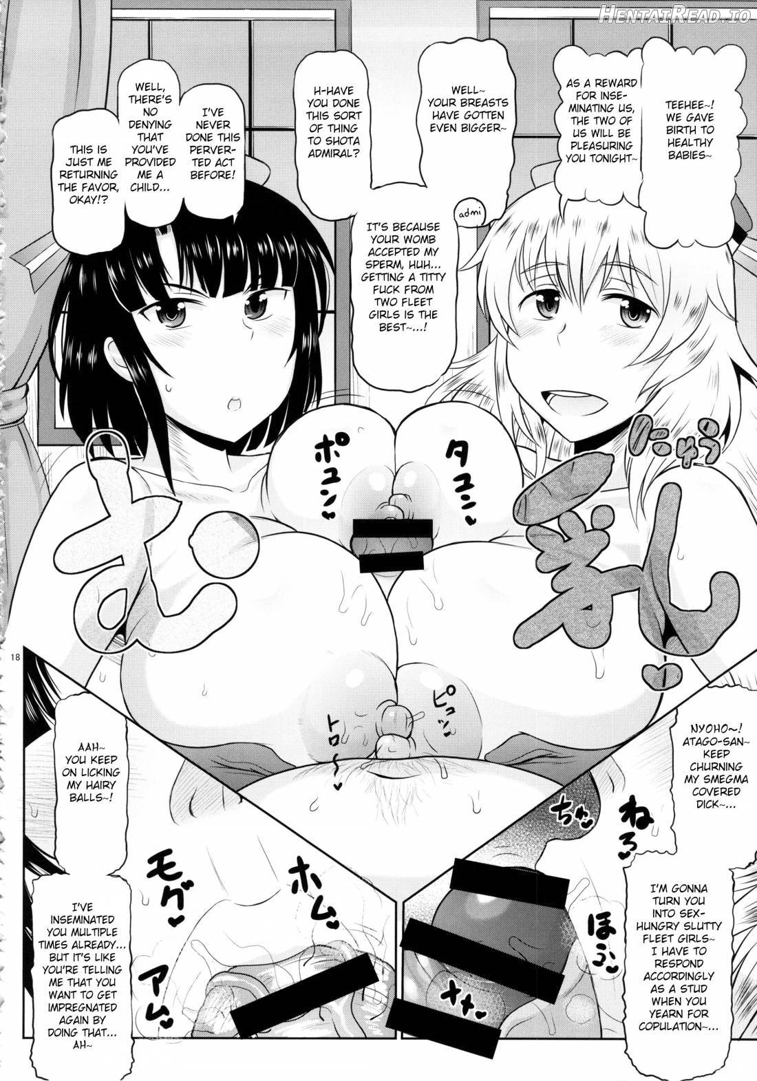 Inran Dosukebe Renjun Bitch Kashima Bon. ~Yariman Kashima ga Doutei Idenshi Hoshoku Sex Enshuu! Teitoku-san no Kibanda Seichuu Rengou Kantai, Kashima ga Oaite Shimasu~ Chapter 1 - page 17