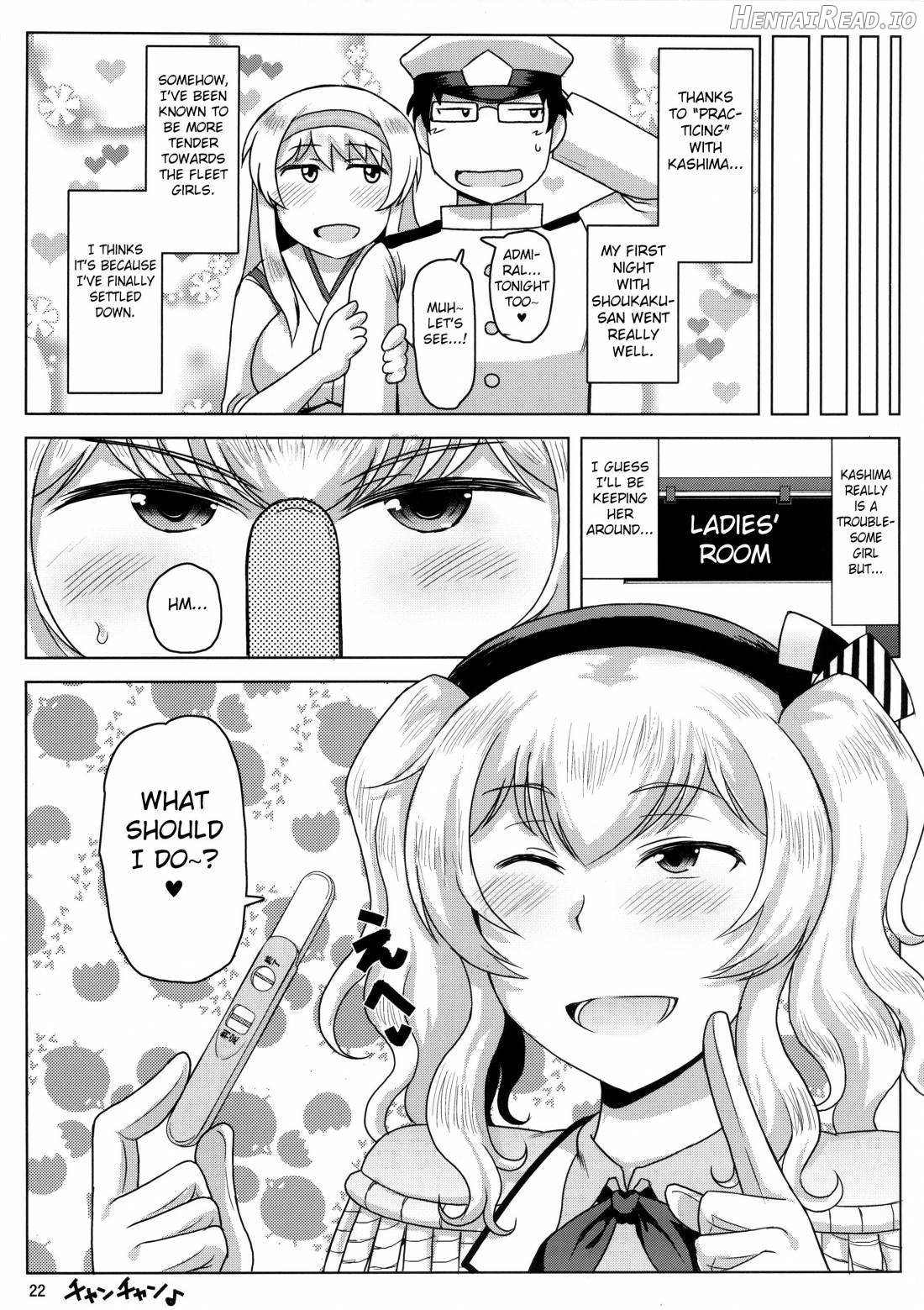 Inran Dosukebe Renjun Bitch Kashima Bon. ~Yariman Kashima ga Doutei Idenshi Hoshoku Sex Enshuu! Teitoku-san no Kibanda Seichuu Rengou Kantai, Kashima ga Oaite Shimasu~ Chapter 7 - page 21