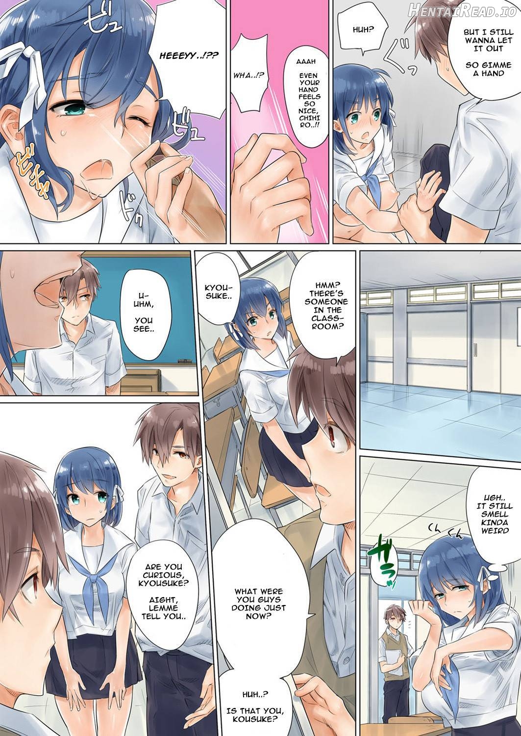 Netorare Kanojo -Kareshi (Ani) o Mae ni Futago (Otouto) to Kyoushitsu Ecchi- Vol.01 Chapter 1 - page 49