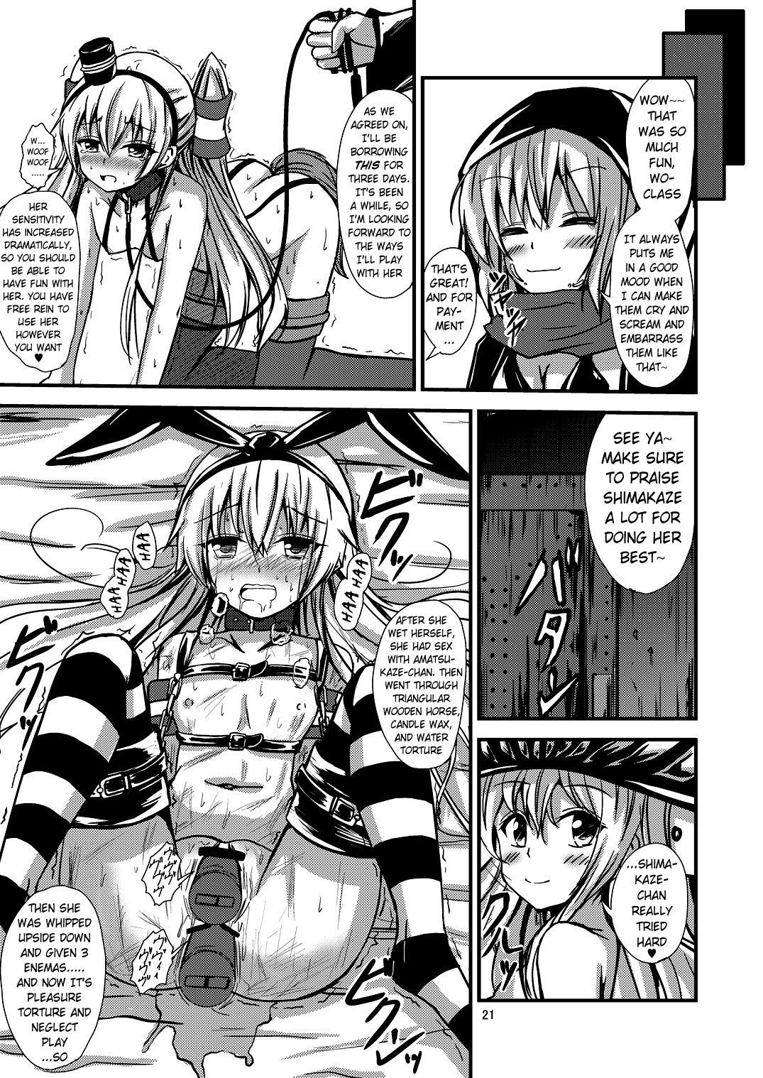 Kuubo Wo-Kyuu-chan no Shimakaze Yuri Dorei Choukyou ~3P Choukyou Hen~ Chapter 6 - page 22