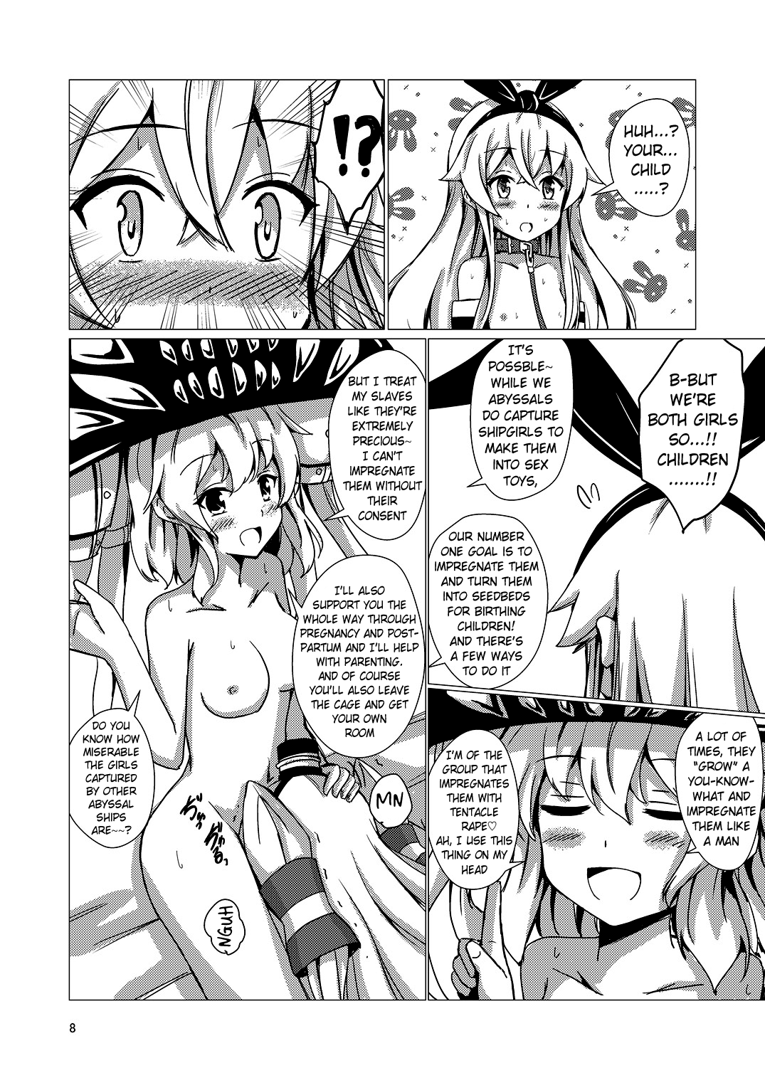 Kuubo Wo-Kyuu-chan no Shimakaze Yuri Dorei Choukyou ~3P Choukyou Hen~ Chapter 7 - page 9