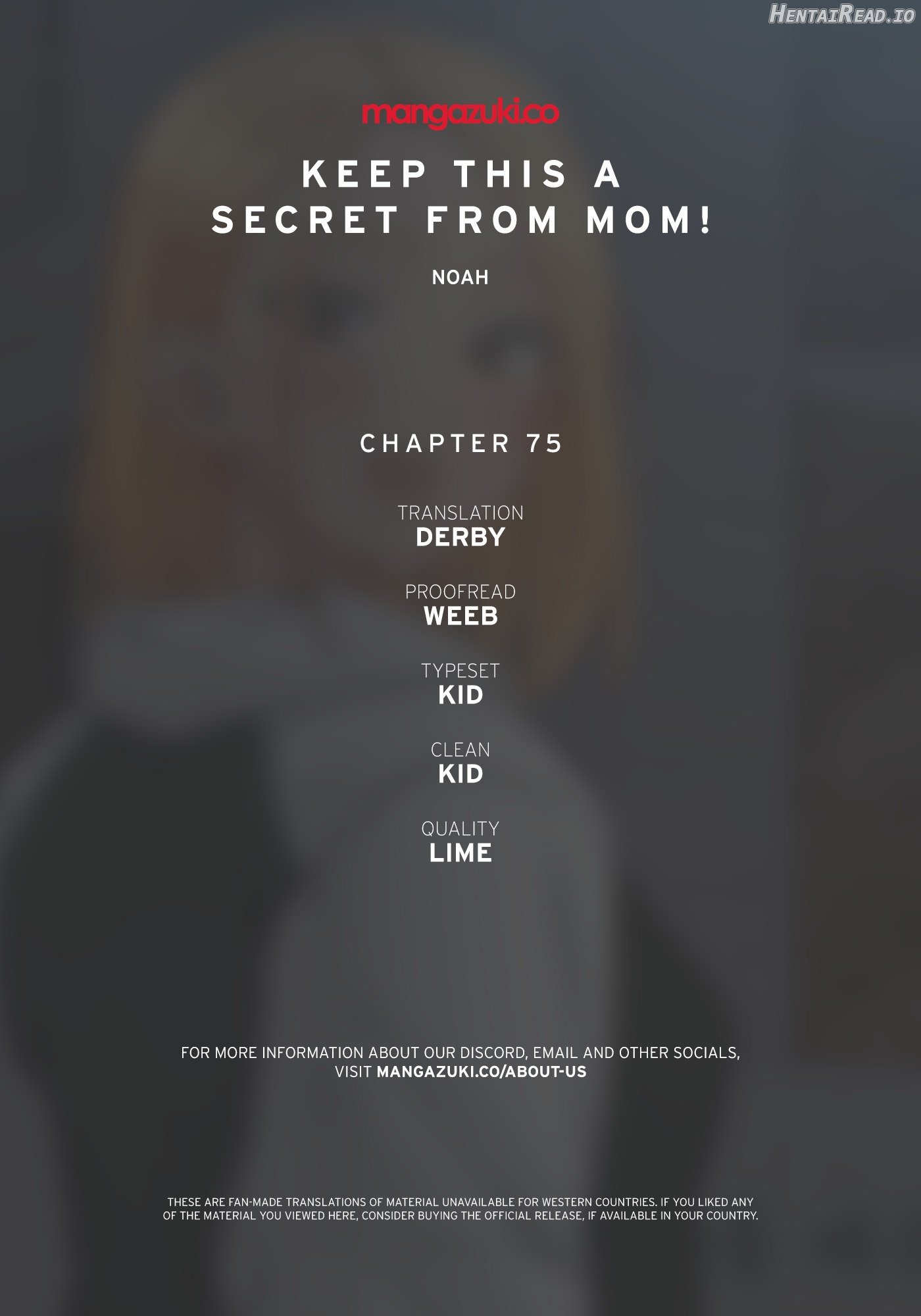 Keep This A Secret From Mom Chapter 75 - page 1