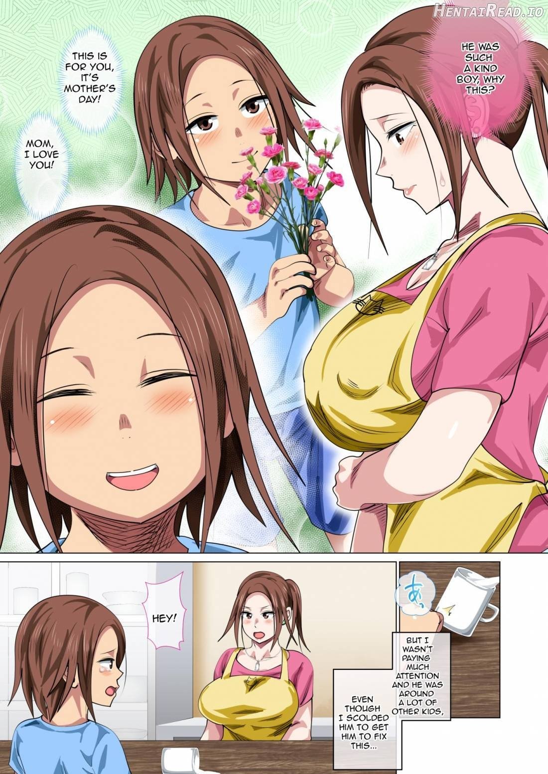 Okorinbo Mama no Amayakashi Sex de Furyou Musuko ga Kousei Shita Hanashi Chapter 1 - page 4