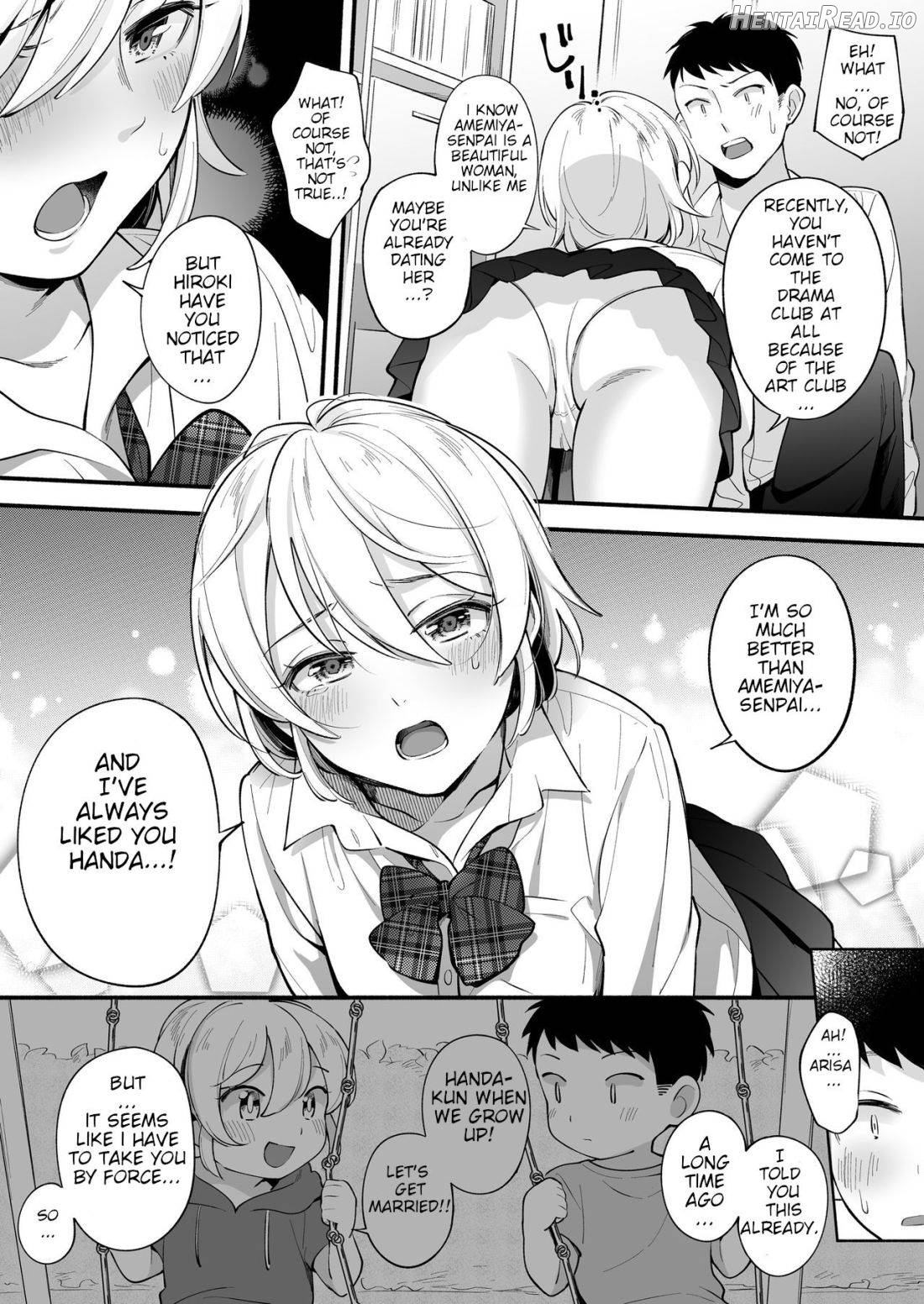 Docchi to... Suru? Seiso na Senpai? Kachiki na Osananajimi? Chapter 1 - page 9