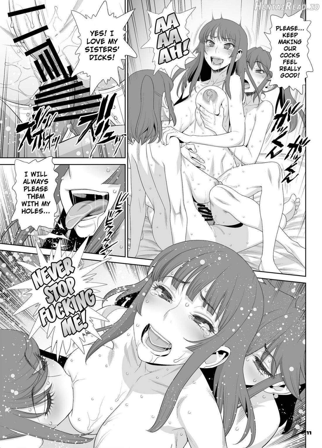 Inran Futanari Sanshimai Asa made 3P Nama Sex Chapter 1 - page 11