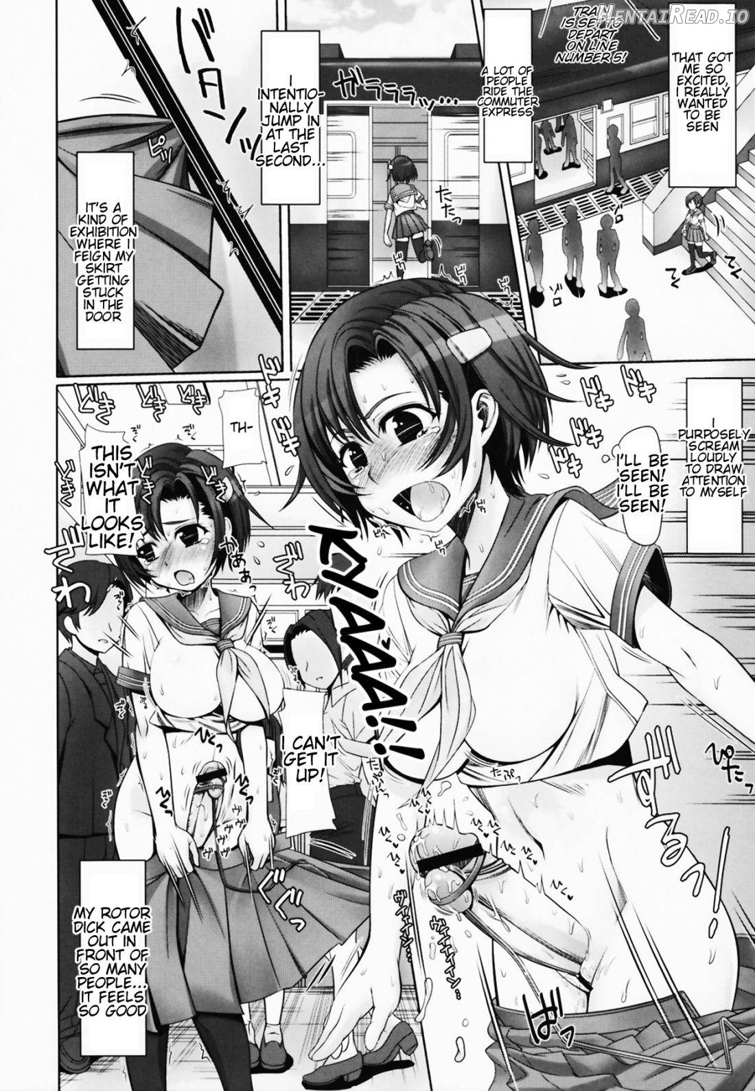 E Fu Den! Ecchi na Futanarikko ga Densha de Roshutsu! Chapter 1 - page 16