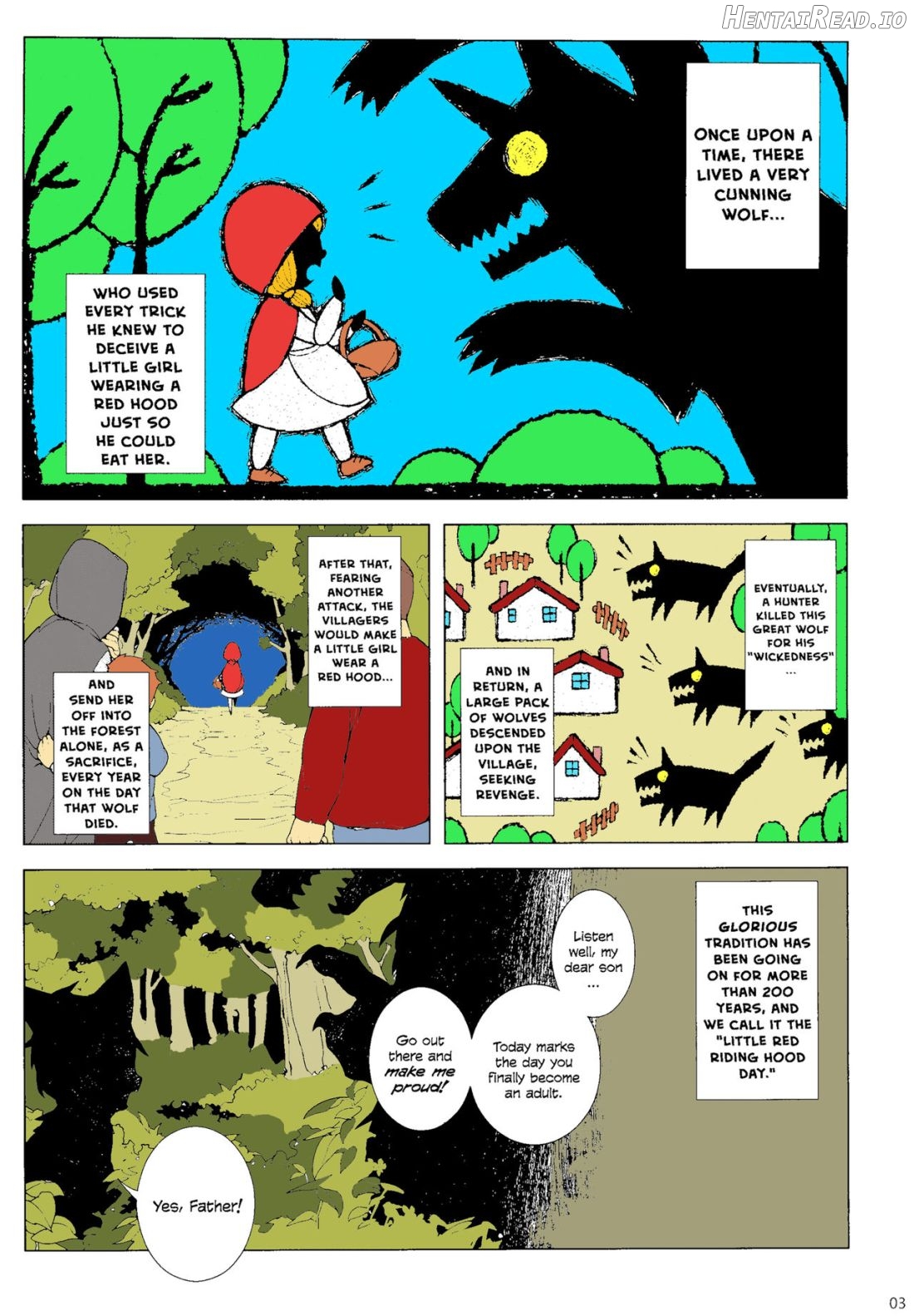 Childhood Destruction - Big Red Riding Hood and The Little Wolf Chapter 1 - page 4