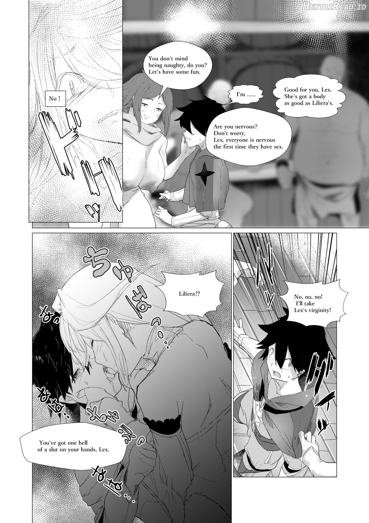 Majuu no Mori ni Nomikomareta Mura no Musume wa Shoufu Boukensha to Shite Inran ni Sugosu Chapter 1 - page 14