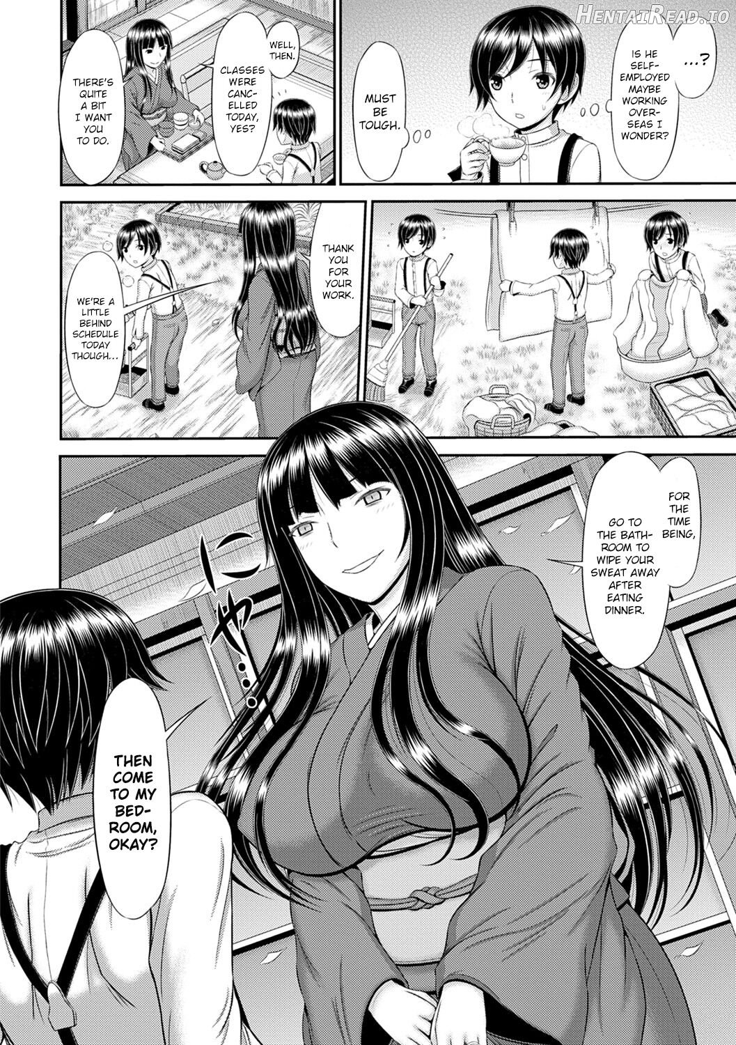 Tanbi Naru Wafuku Kyonyuu Hitozuma o Sewa Suru Shounen Daigakusei Chapter 1 - page 4