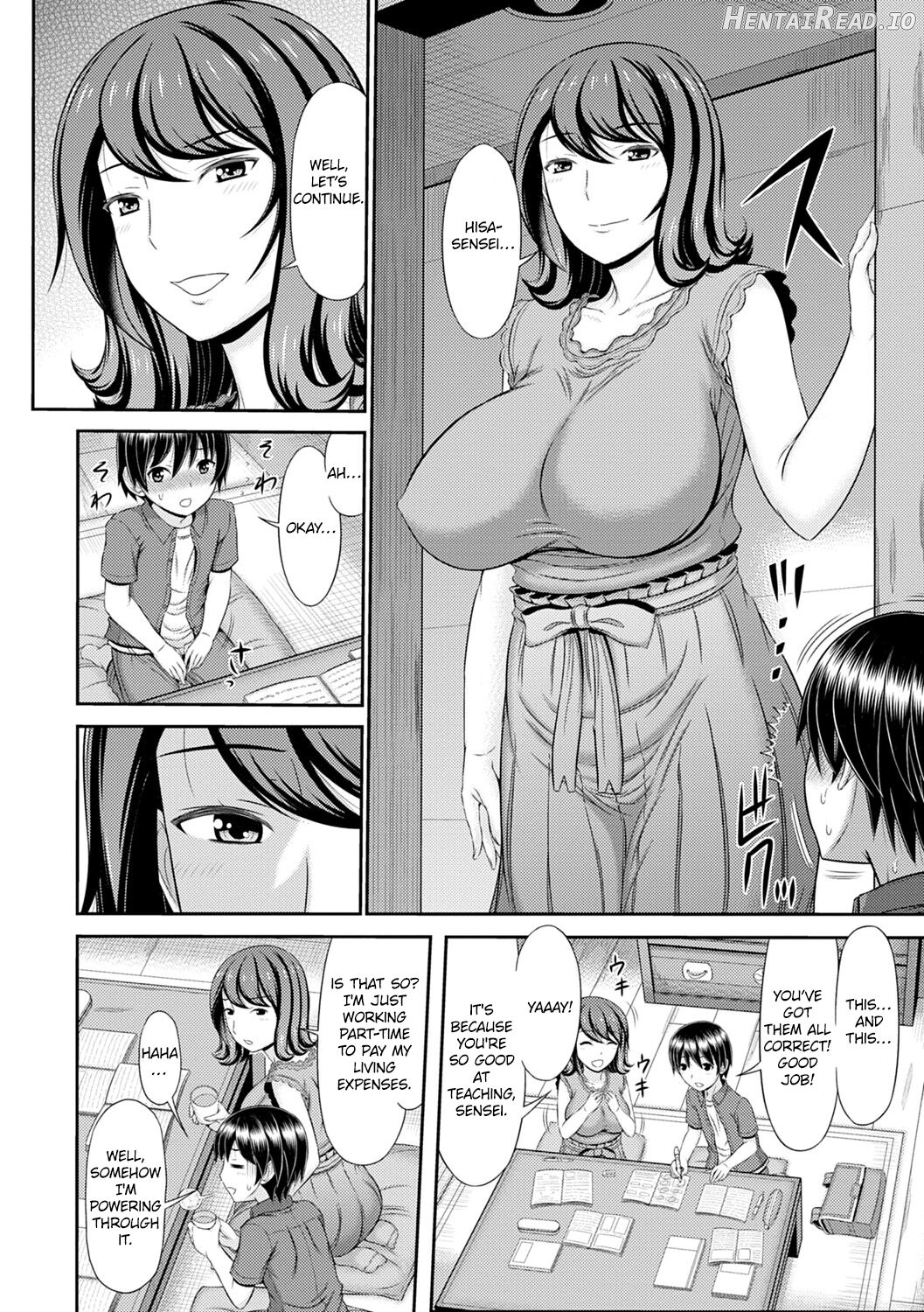 Tanbi Naru Wafuku Kyonyuu Hitozuma o Sewa Suru Shounen Daigakusei Chapter 4 - page 4