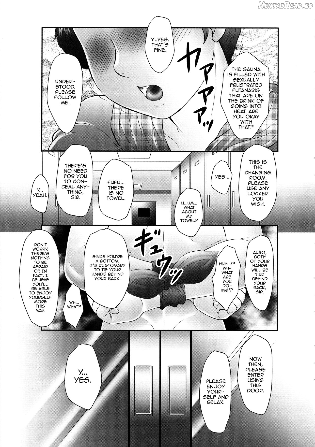 Kawaii Shotakko ga Yuuki wo Dashite Futanari Senyou Sauna ni Icchau! Chapter 1 - page 8