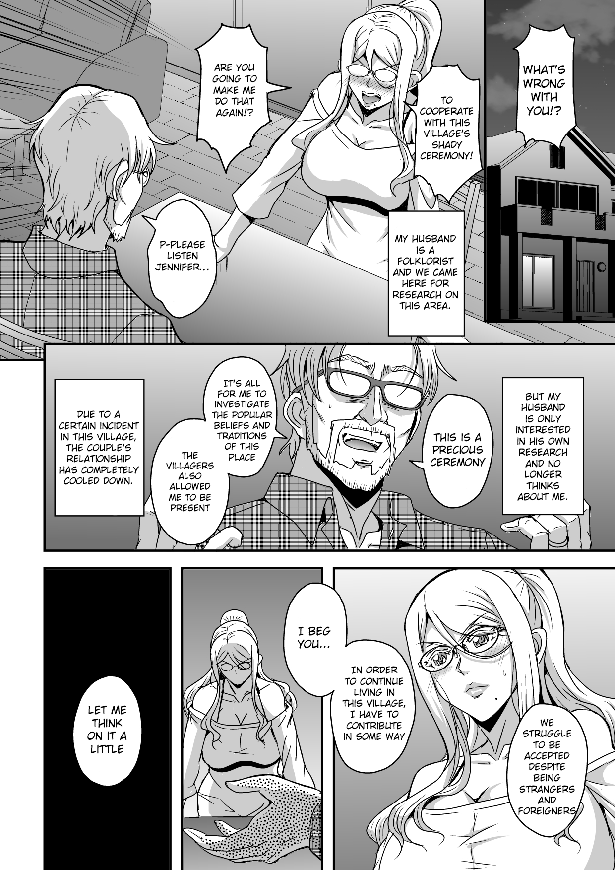 Bakunyuu Hitozuma Kinpatsu Gaikokujin Jokyoushi ga Mura no Inshuu de Kasshoku Shota no Fudeoroshi o Suru Hanashi Chapter 1 - page 5