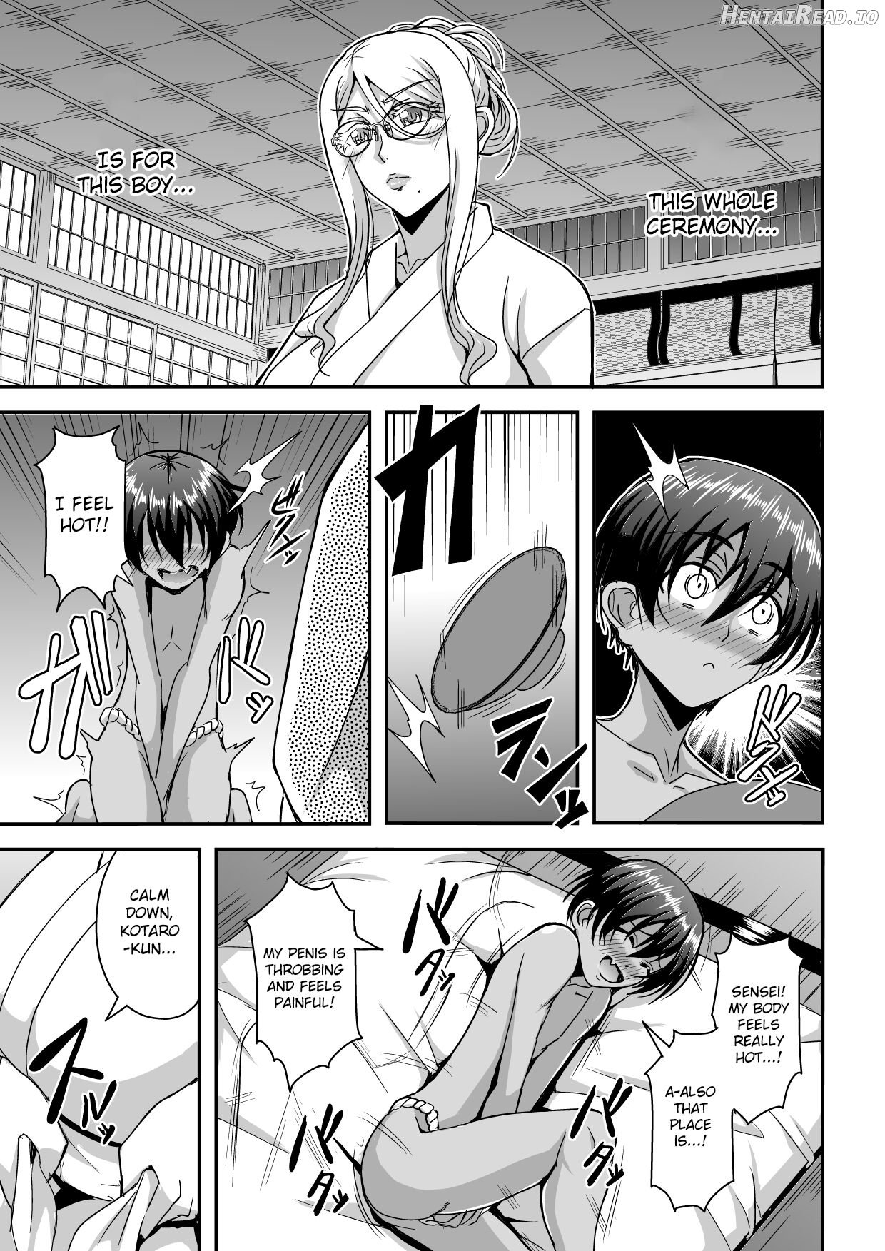 Bakunyuu Hitozuma Kinpatsu Gaikokujin Jokyoushi ga Mura no Inshuu de Kasshoku Shota no Fudeoroshi o Suru Hanashi Chapter 1 - page 12