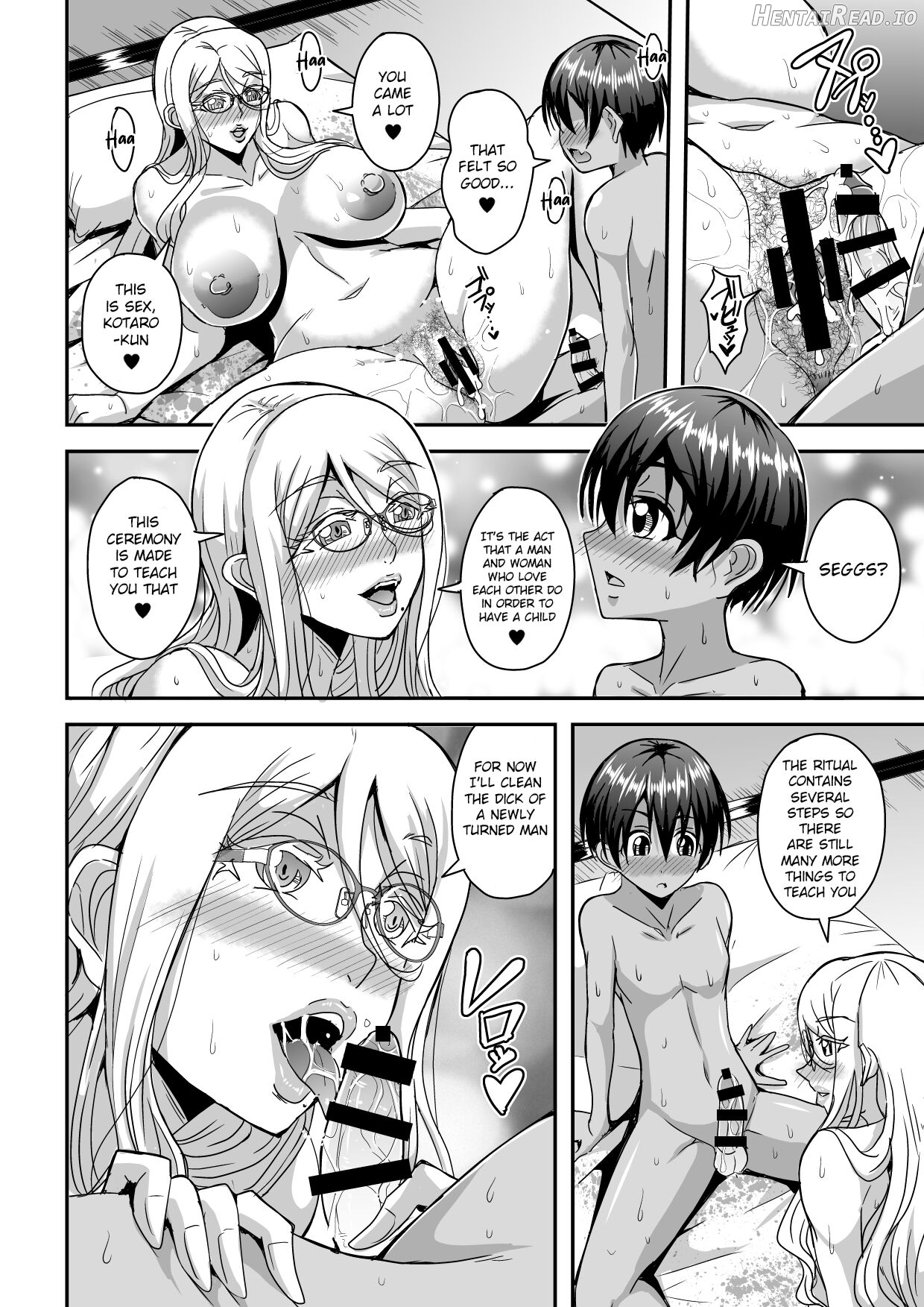 Bakunyuu Hitozuma Kinpatsu Gaikokujin Jokyoushi ga Mura no Inshuu de Kasshoku Shota no Fudeoroshi o Suru Hanashi Chapter 1 - page 25