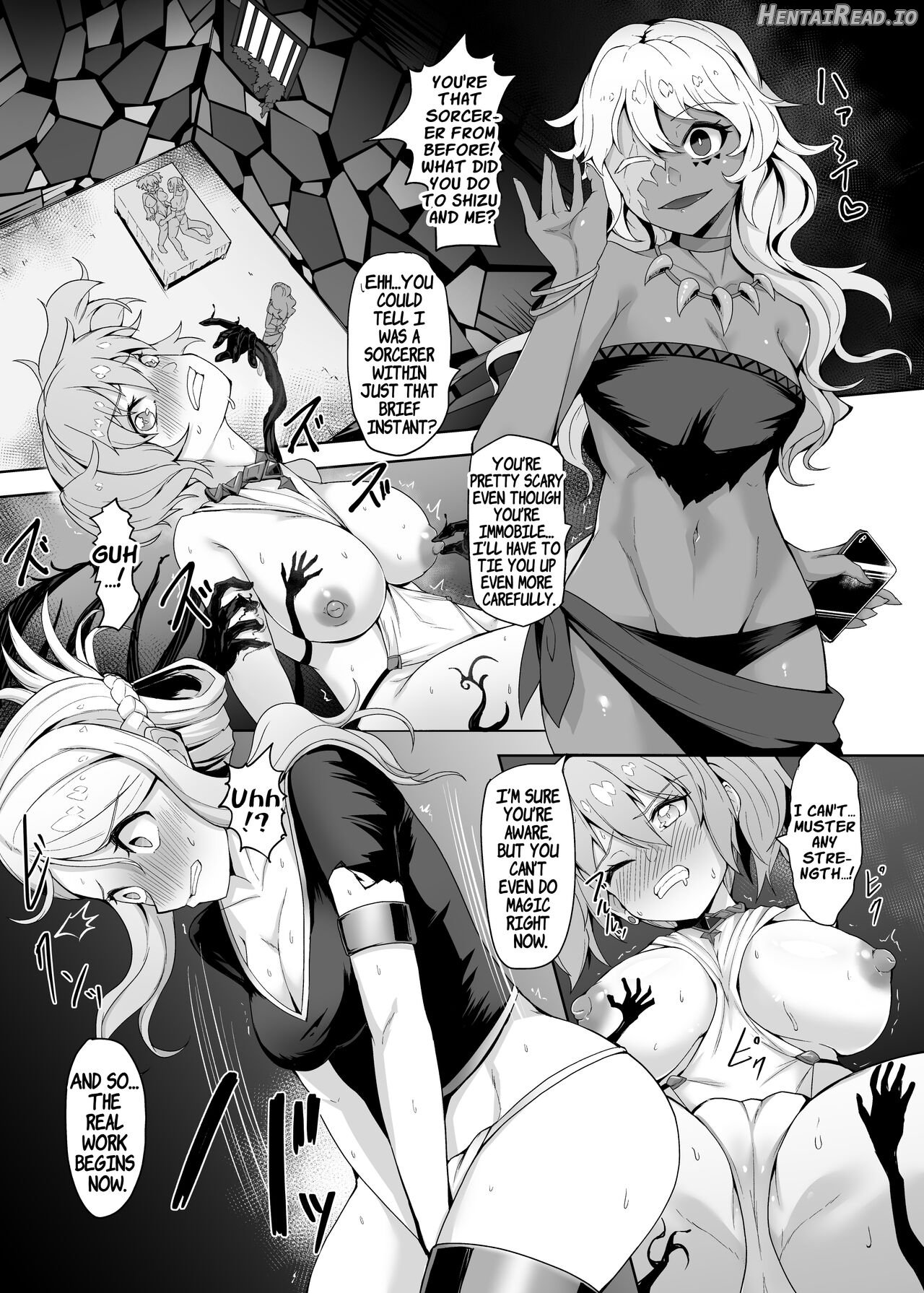 Level Drain Futanari Kyousei Sex o Saserarete, Subete o Ushinau Onna Mahoutsukai to Onna Kenshi Chapter 1 - page 12