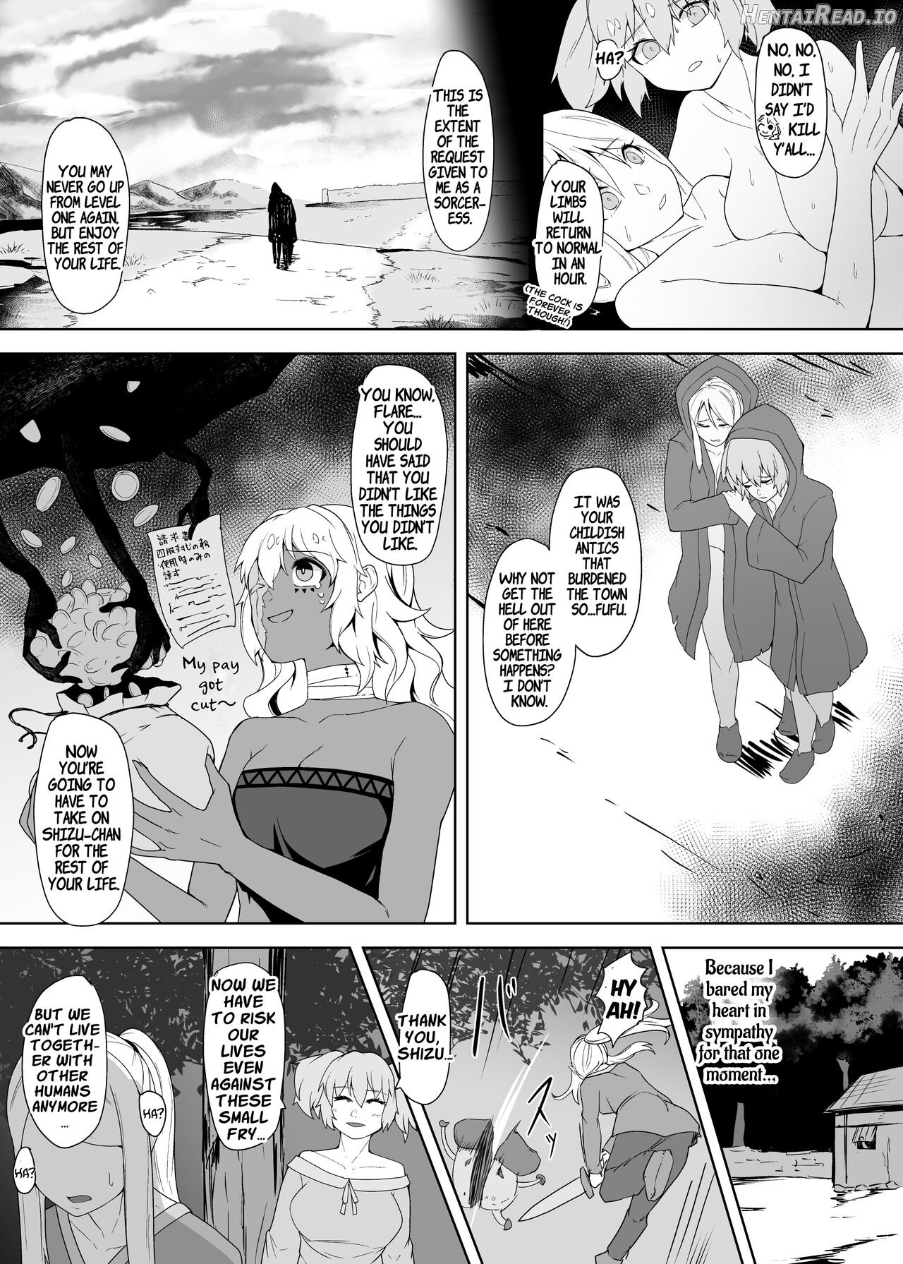 Level Drain Futanari Kyousei Sex o Saserarete, Subete o Ushinau Onna Mahoutsukai to Onna Kenshi Chapter 1 - page 35