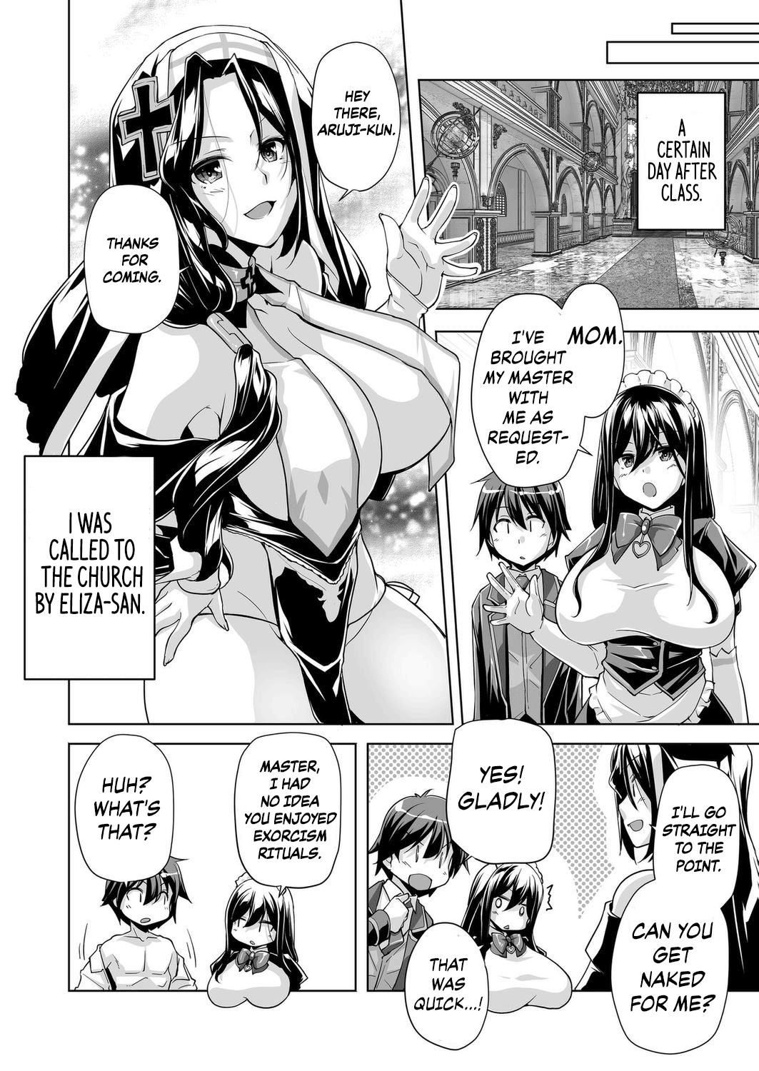 Motto! Haramase! Honoo no Oppai Isekai Oppai Maid Gakuen! Ch. 1 Chapter 2 - page 12