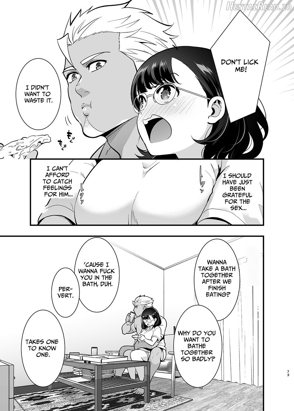 Seiyoku o Moteamasu Jimi de Nekura na Watashi ga Gatenkei Joushi ni Taberareru 3-kakan Chapter 1 - page 70