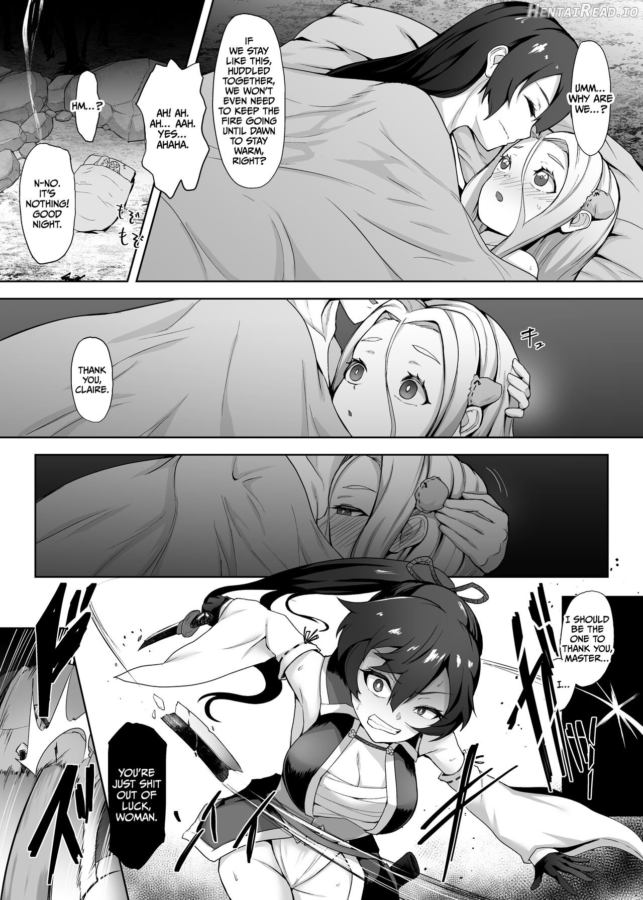 Tsuyoku Yasashii Onna Samurai, Futanari ni Kaerare Tasuketa Musume ni Level Drain Sareryoku de Nejifuserare Kyousei Shasei Chapter 1 - page 10