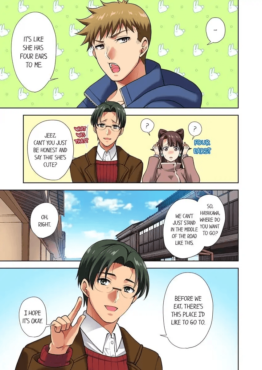 Itte mo Owaranai Shain Ryokou "Watashi / Osananajimi ni Sounyuu re Rare Chatteru...!" 1-3 Chapter 1 - page 54