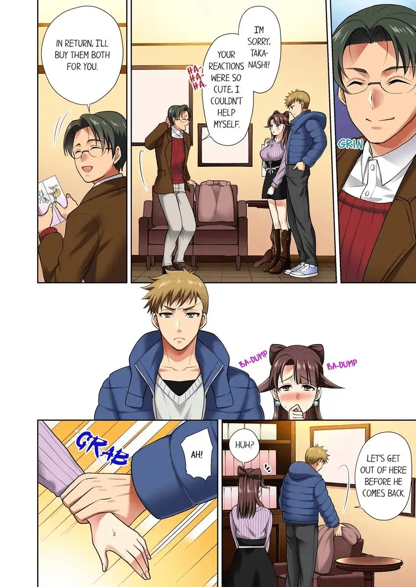 Itte mo Owaranai Shain Ryokou "Watashi / Osananajimi ni Sounyuu re Rare Chatteru...!" 1-3 Chapter 1 - page 61