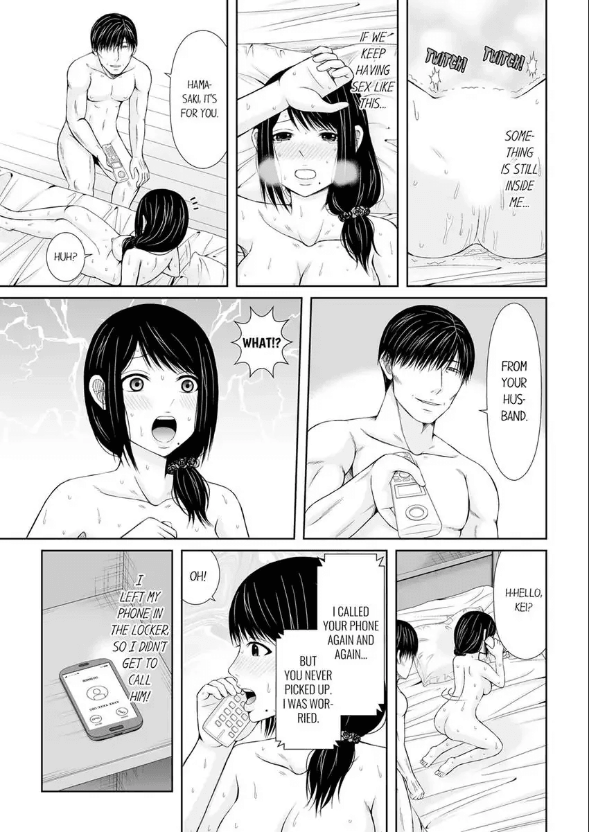 Denwa chū , Ushiro kara XL no Furin Pisuton ~ Majimena Hitozuma no Inran SEX 1-3 Chapter 1 - page 49