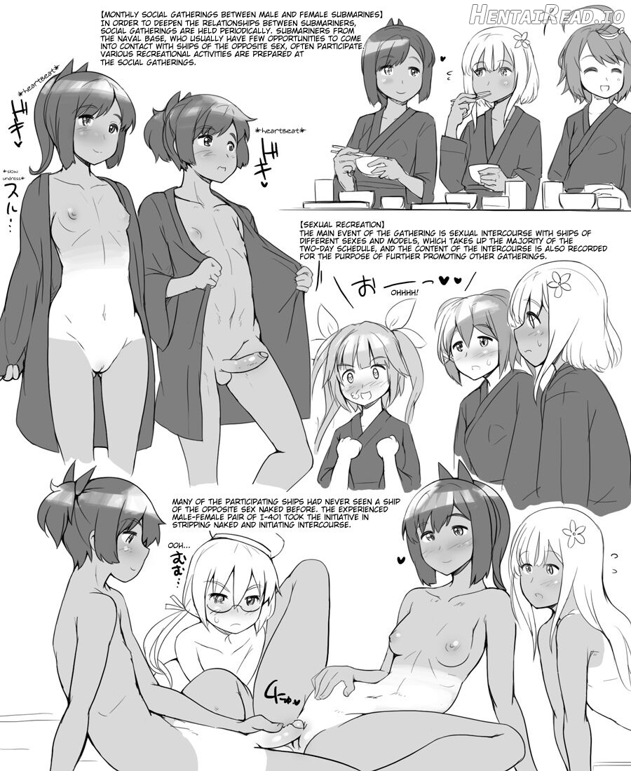 I-401 Breeding recording + Monthly social gatherings between male and female submarines Chapter 1 - page 20