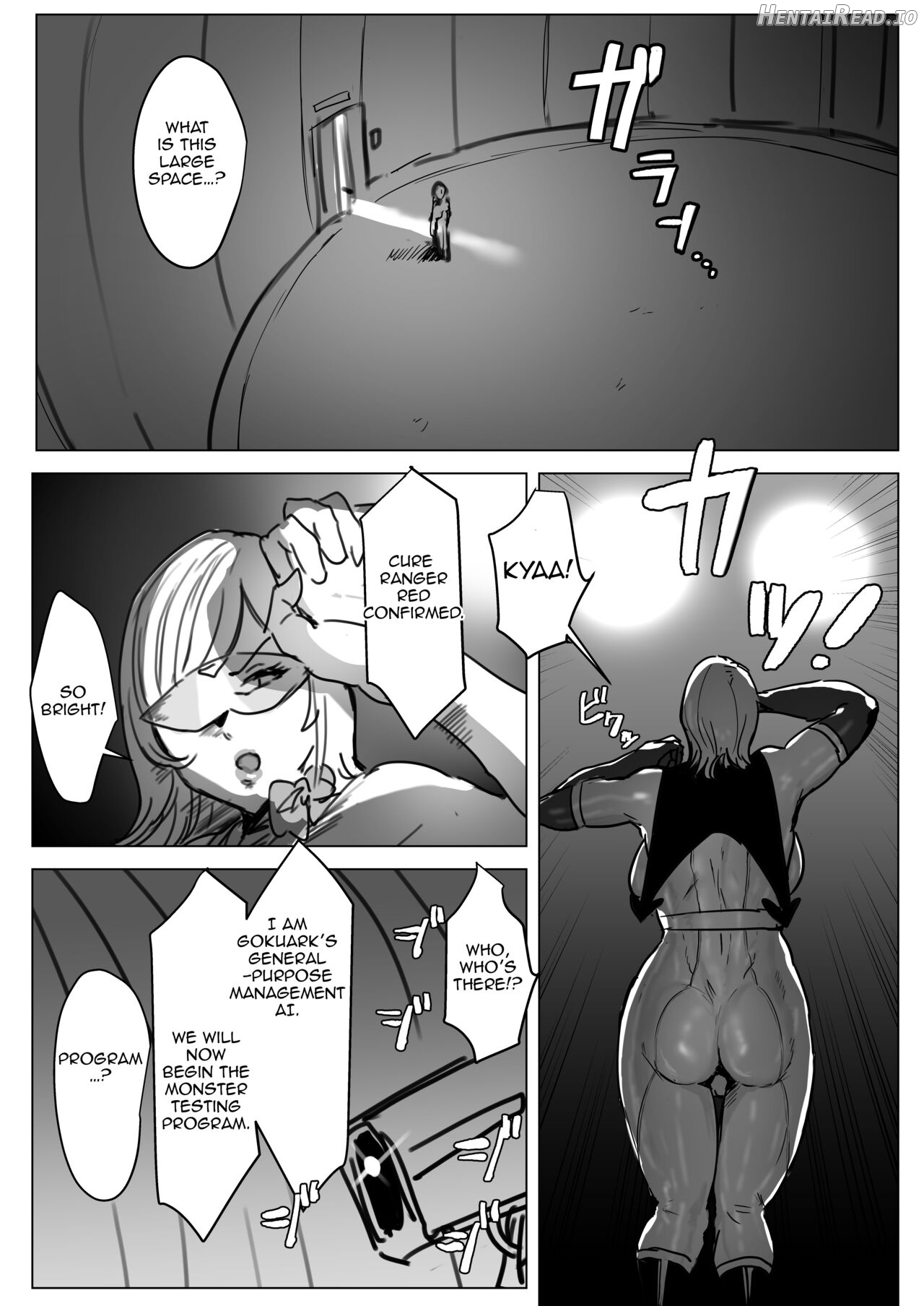 Meshi Shinja - Sentai Red's Dick Battle with a Futanari Monster Tale Chapter 1 - page 7