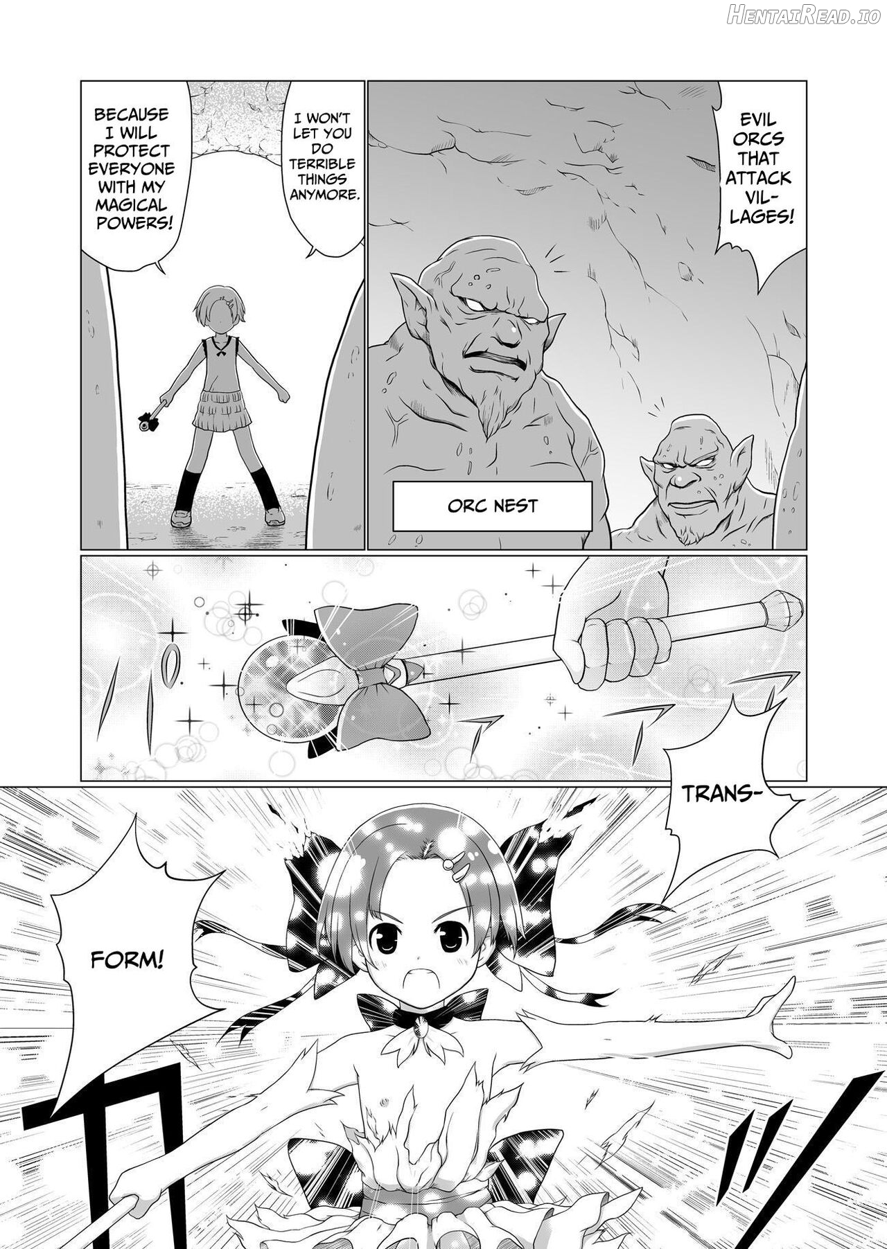 Mahou Shoujo vs Yosou yori Haruka ni Tsuyoku Takusan Ita Orc-tachi Chapter 1 - page 2