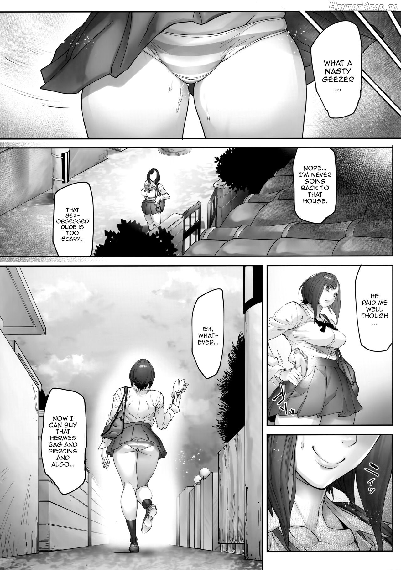 Kaigo Beit de Iroboke Jijii no Gouin na Yokkyuu to Okane no Mae ni Chitai o Sarasu JK Chapter 1 - page 18