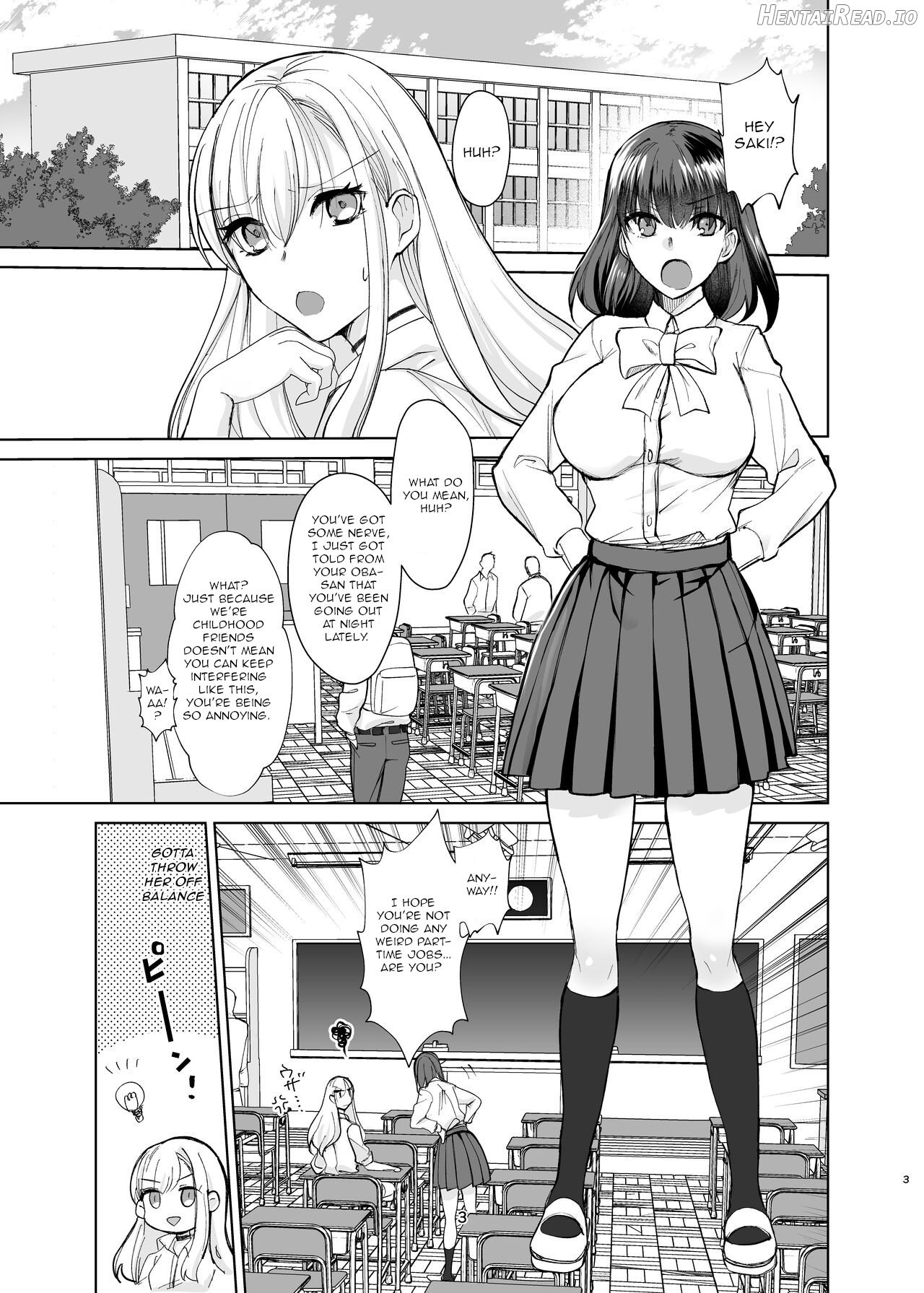 The story of a serious childhood friend who becomes deeply involved in 'P-services' and ends up addicted to sex Chapter 1 - page 2