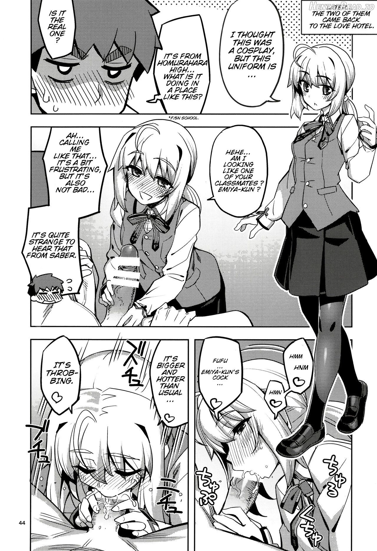 RE32 Shirou and Saber do lewd things at a hotel. Chapter 1 - page 45