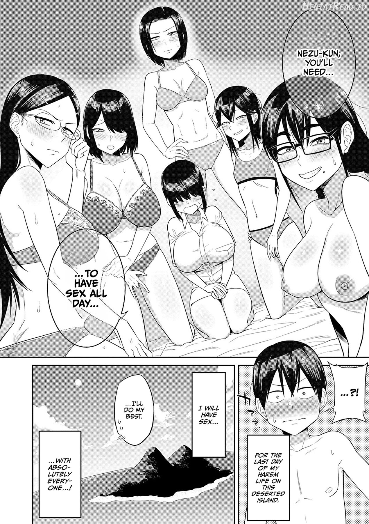 Mujintou de, SEX ni Kyoumi Shinshin na Dosukebe Inkya Joshi-tachi to Harem Life Chapter 1 - page 77