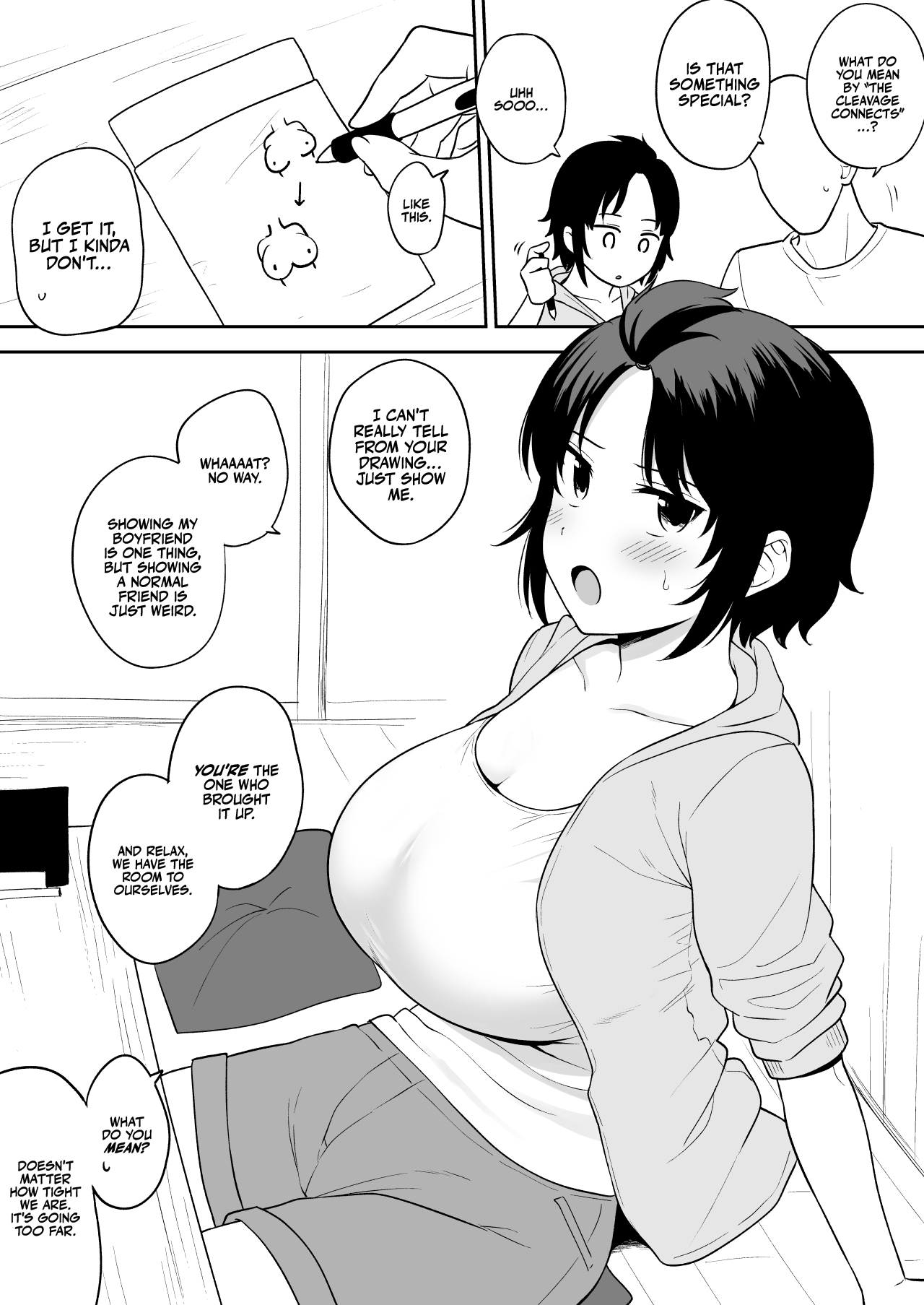 Tanima ga Tsunagaru kurai Chichi ga Dekai Onna Tomodachi Chapter 1 - page 2