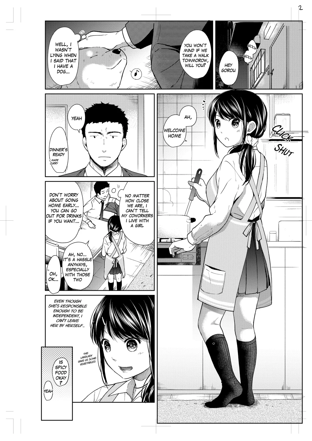 1 Room Apartment + Highschool Girl Suddenly Living Together? Close Contact!? First Sex!!? Ch. 1-4 Chapter 6-8 - page 1