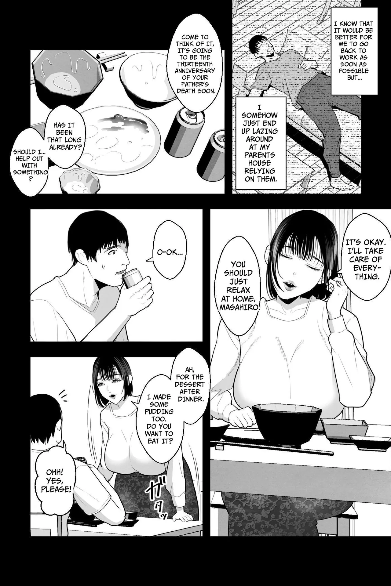 Tainai Kaiki ~Neet no Ore wa Bakunyuu Haha to Manjiru Toroama Kozukuri Sex de Iyasareru~ Chapter 1 - page 3