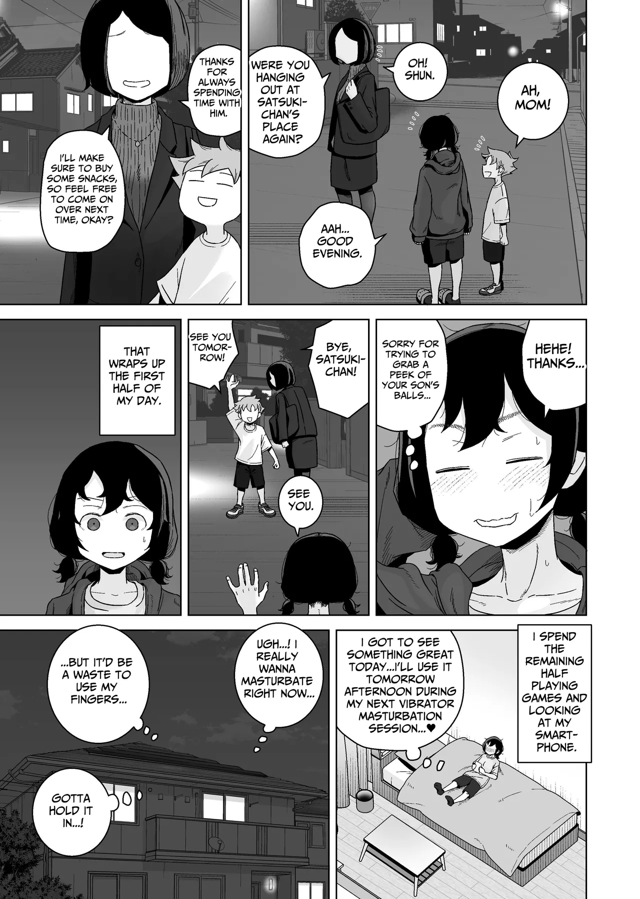 Onanie Izon Jidaraku Joshi wa Shounen no Onanie o Nozokimisuru Chapter 1 - page 9