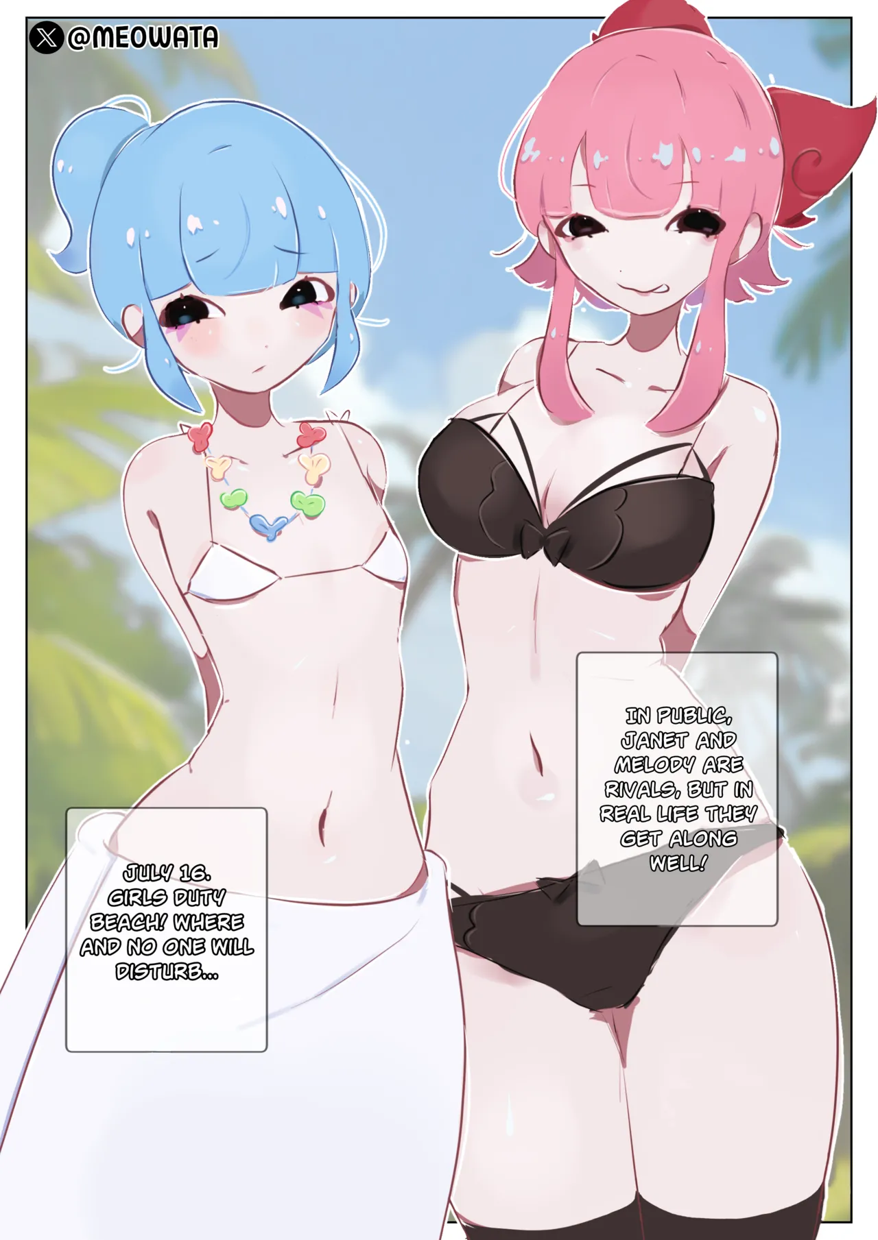 Janet and Melodie beach episode Chapter 1 - page 2