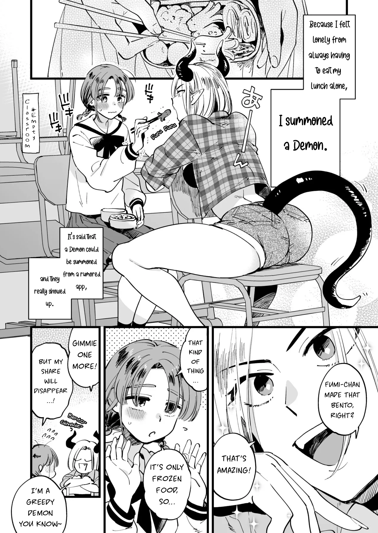 Sabishi Katta node Akuma o Shoukan shitara Taika to shite Futanari Yuri Ecchi Saserarete Shimau Chapter 1 - page 2