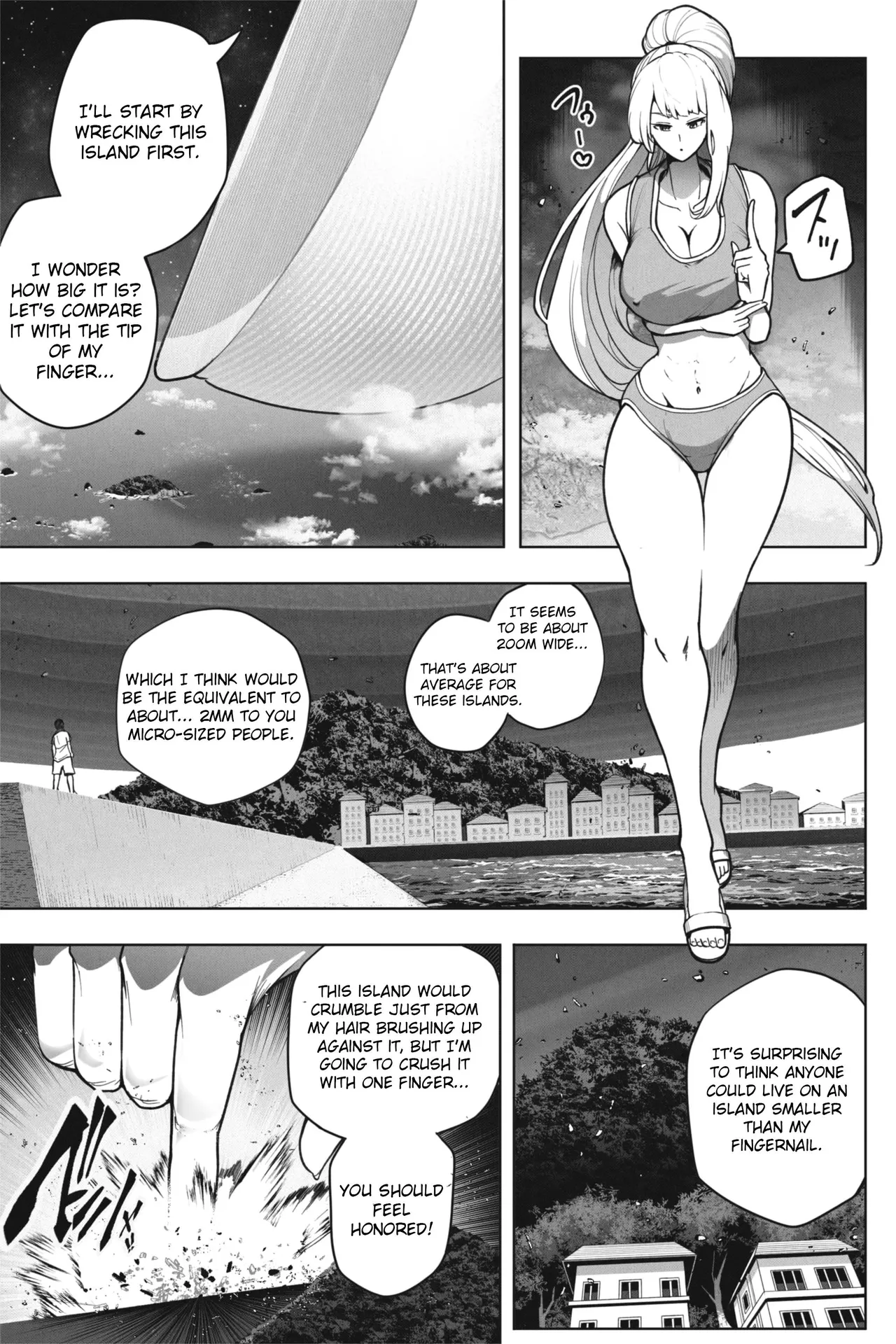 If a super giant girl comes to stay on a small island Chapter 1 - page 4