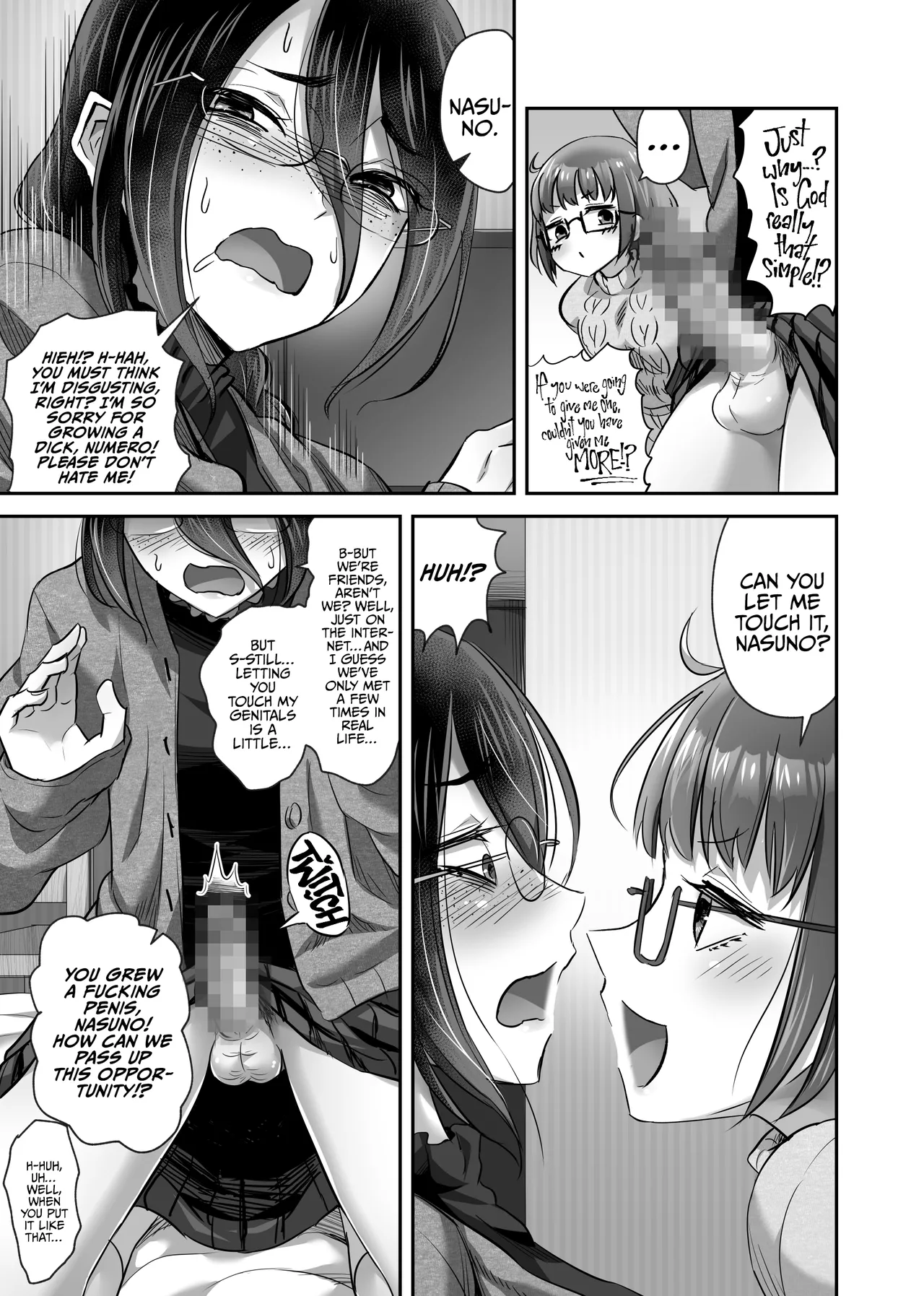 The Day My Nerdy Friend Suddenly Grew A Penis! Chapter 1 - page 4