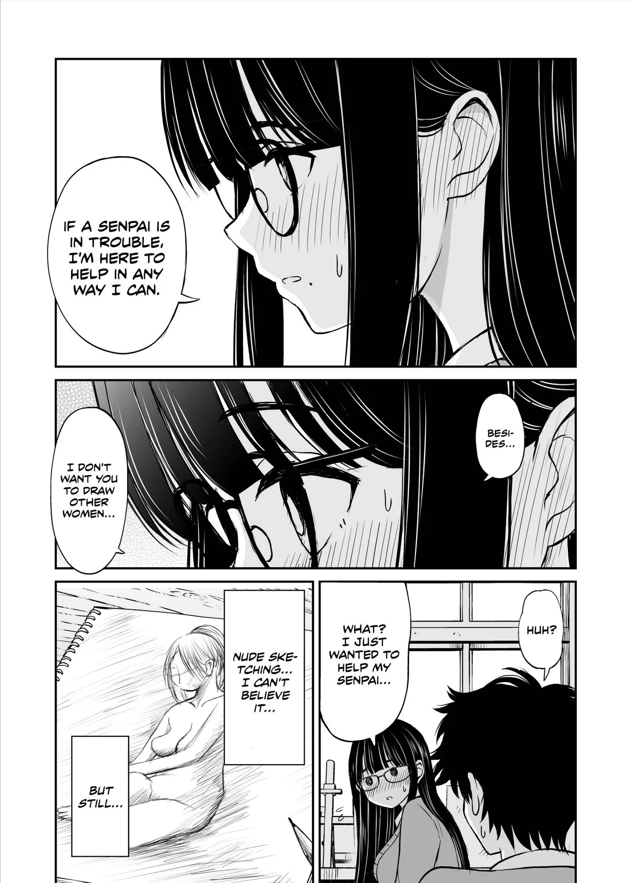 Bijutsubu no Kyonyuu Kouhai ga Nude Model ni Natta Kekka Amari ni Ero Sugite Ore no Geijutsu ga Bakuhatsushita Hanashi Chapter 1 - page 12