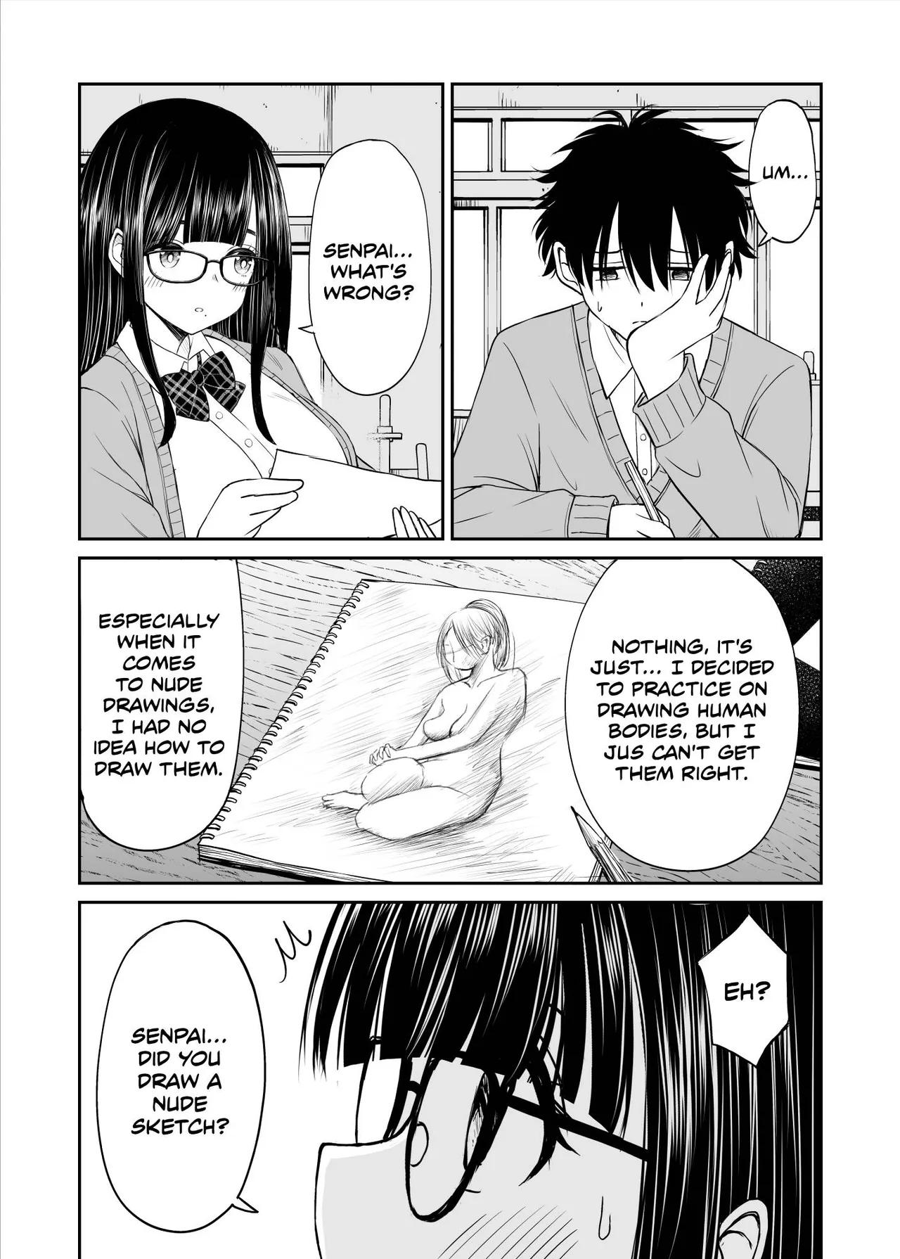 Bijutsubu no Kyonyuu Kouhai ga Nude Model ni Natta Kekka Amari ni Ero Sugite Ore no Geijutsu ga Bakuhatsushita Hanashi Chapter 1 - page 9