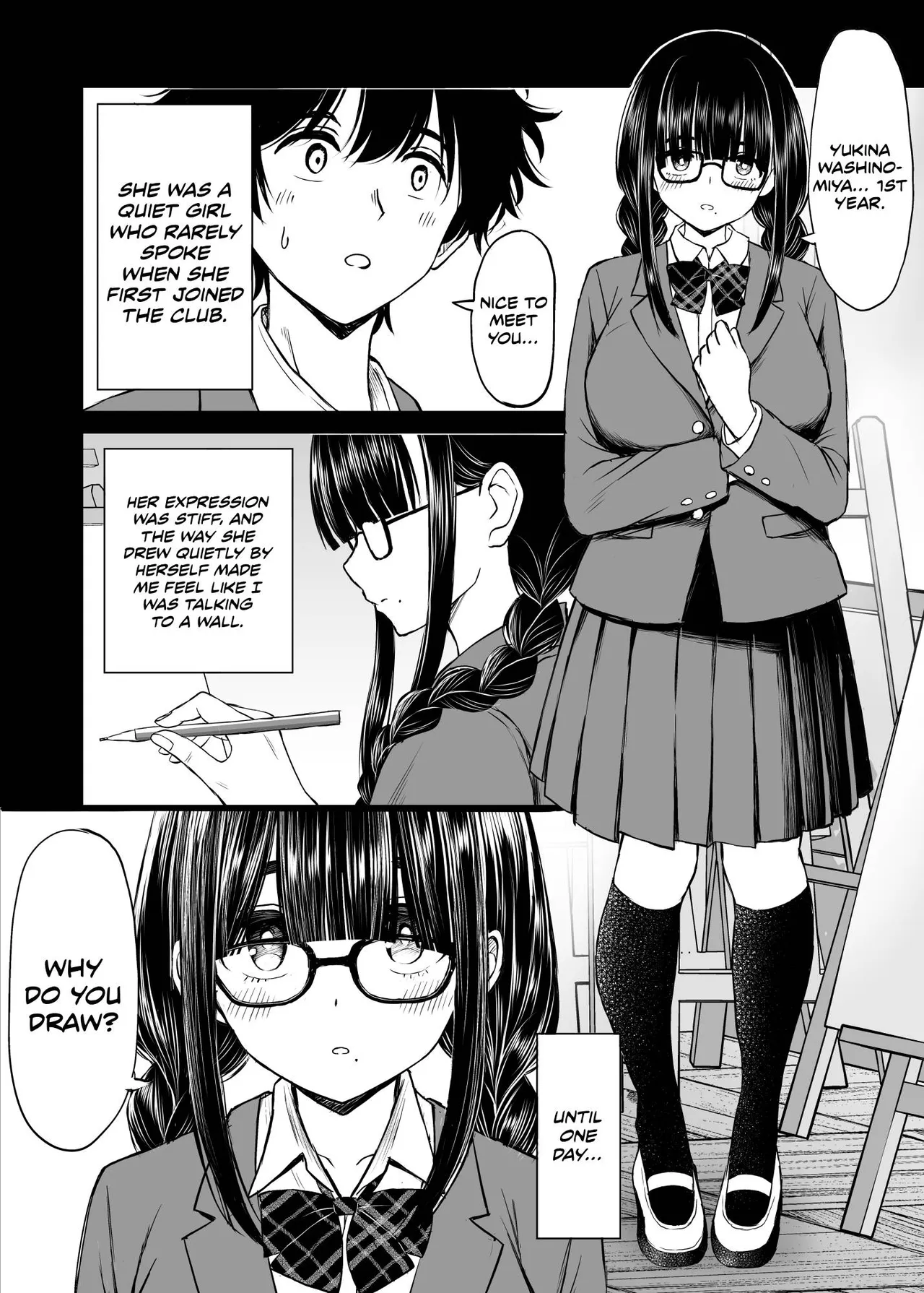 Bijutsubu no Kyonyuu Kouhai ga Nude Model ni Natta Kekka Amari ni Ero Sugite Ore no Geijutsu ga Bakuhatsushita Hanashi Chapter 1 - page 5