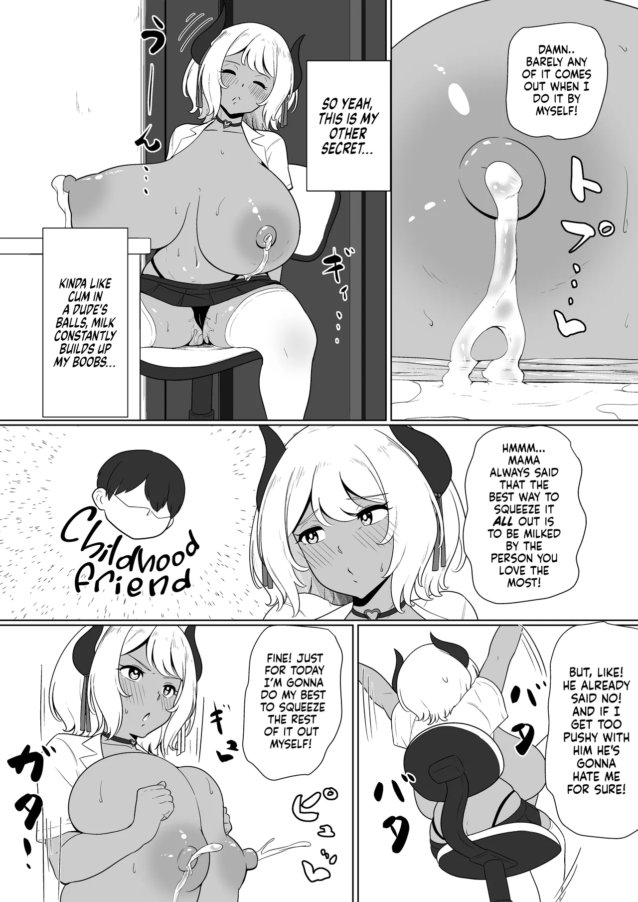 inma na Osananajimi no Sakunyuu Jijou "Houkago Onedari Chichishibori Hen" ー Milking My Succubus Childhood Friend?! - Begging To Be Wrung Out After School! Chapter 1 - page 10