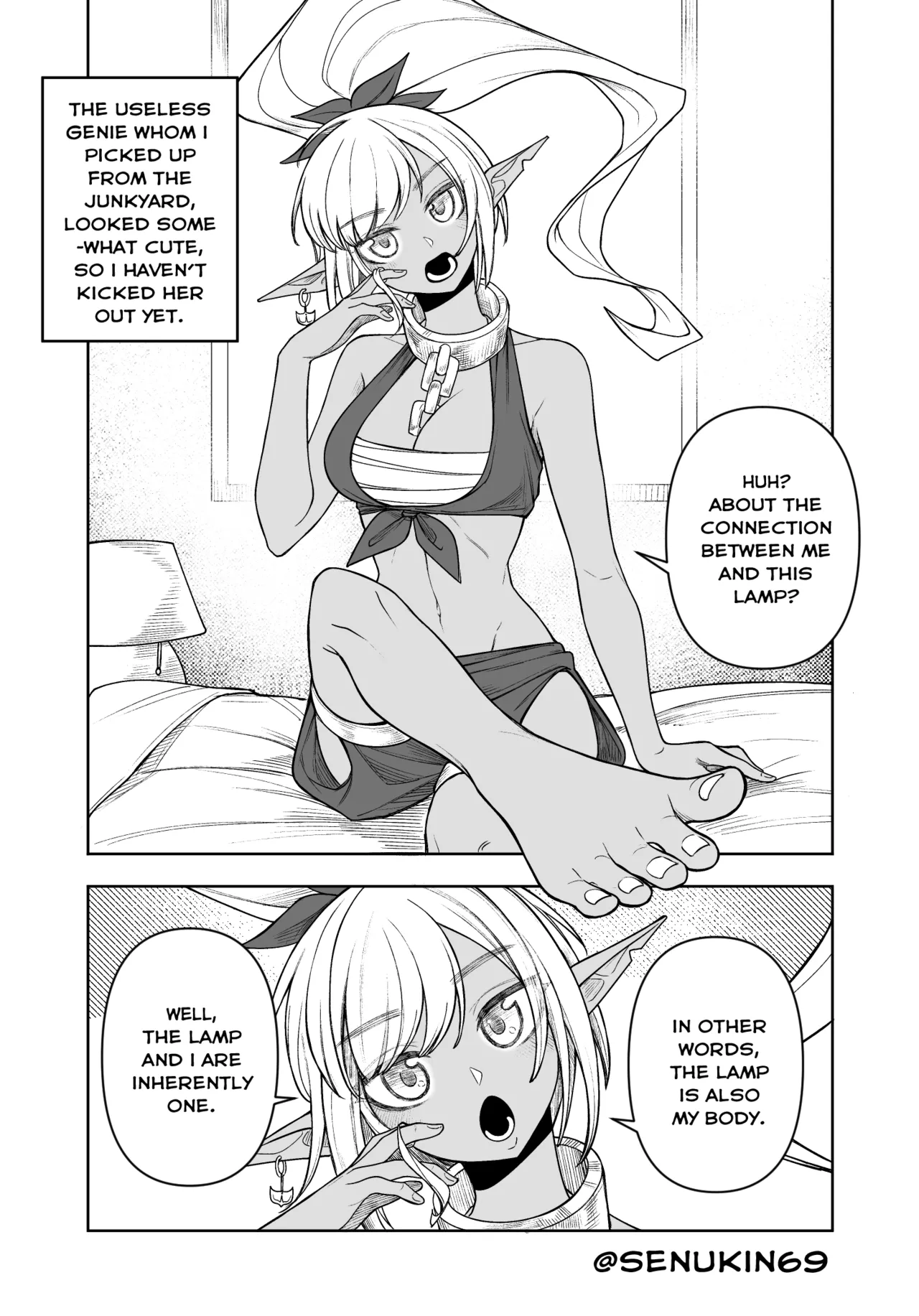 The Useless Genie and her intrusive-thoughts Master Chapter 1 - page 6