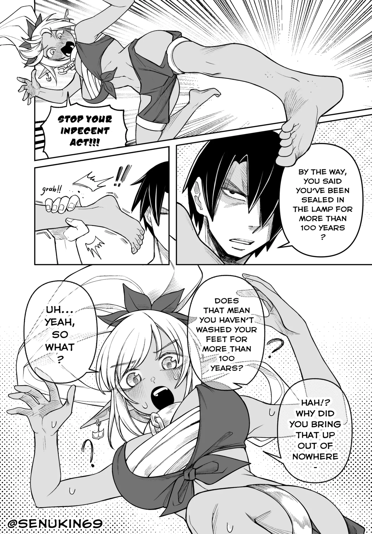 The Useless Genie and her intrusive-thoughts Master Chapter 1 - page 8