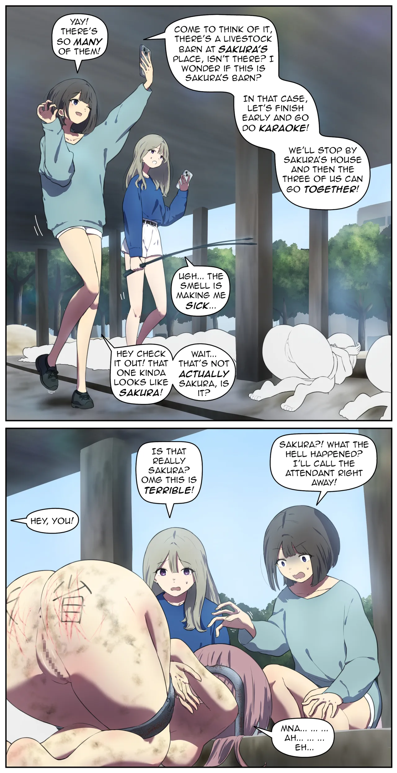 A life in the barn as punishment for a delinquent girl who has been spoiled until now Chapter 1 - page 10