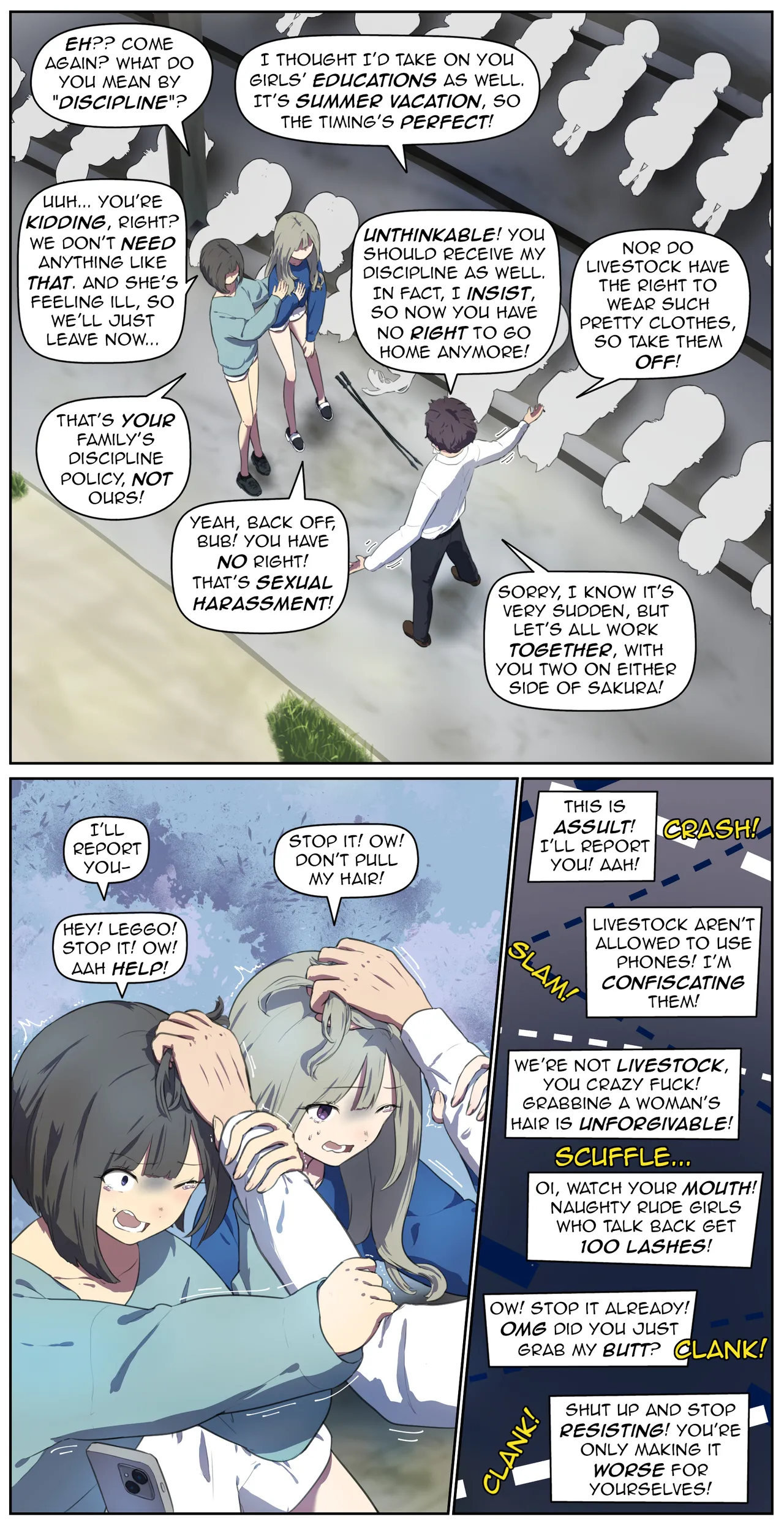 A life in the barn as punishment for a delinquent girl who has been spoiled until now Chapter 1 - page 12