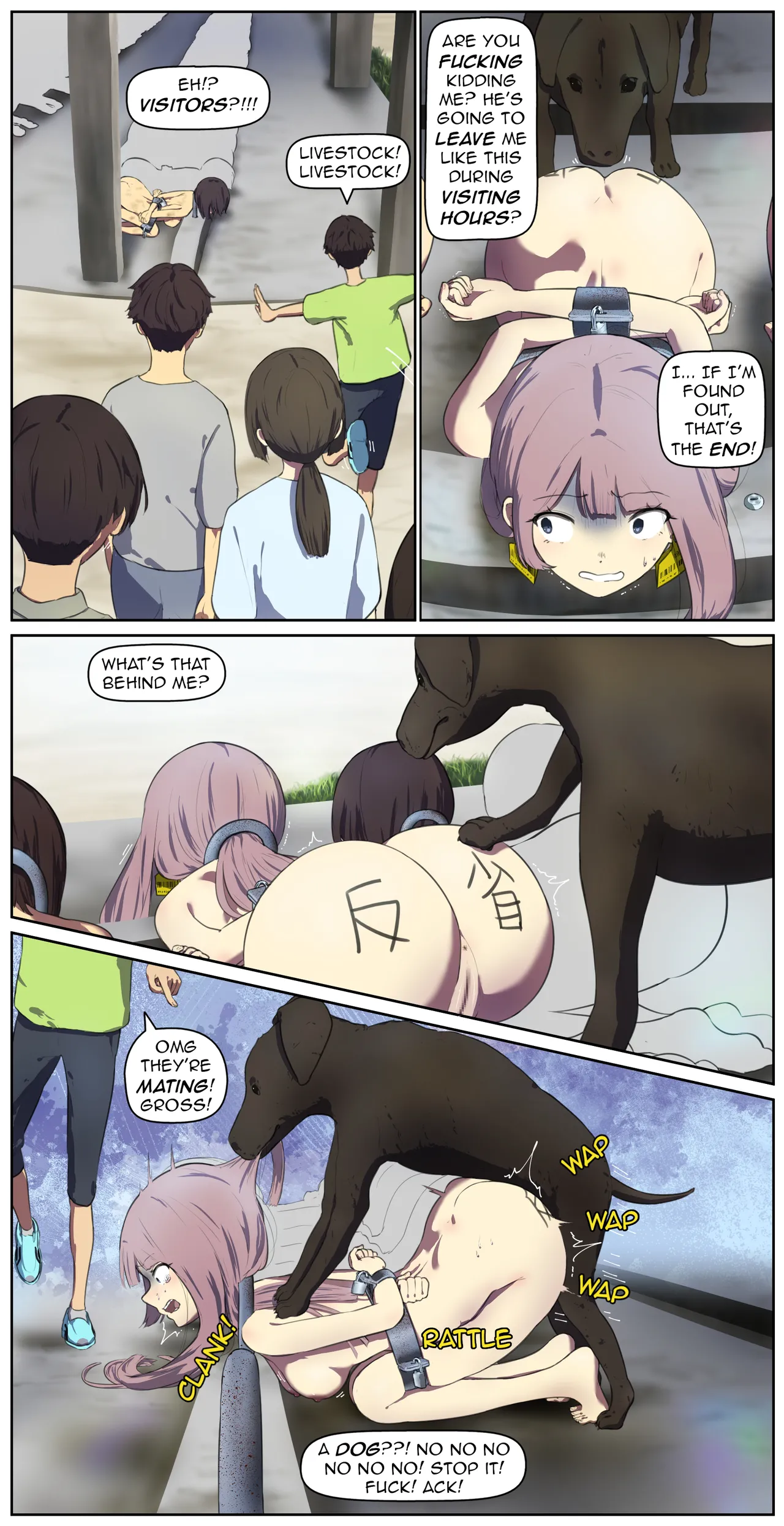 A life in the barn as punishment for a delinquent girl who has been spoiled until now Chapter 1 - page 7